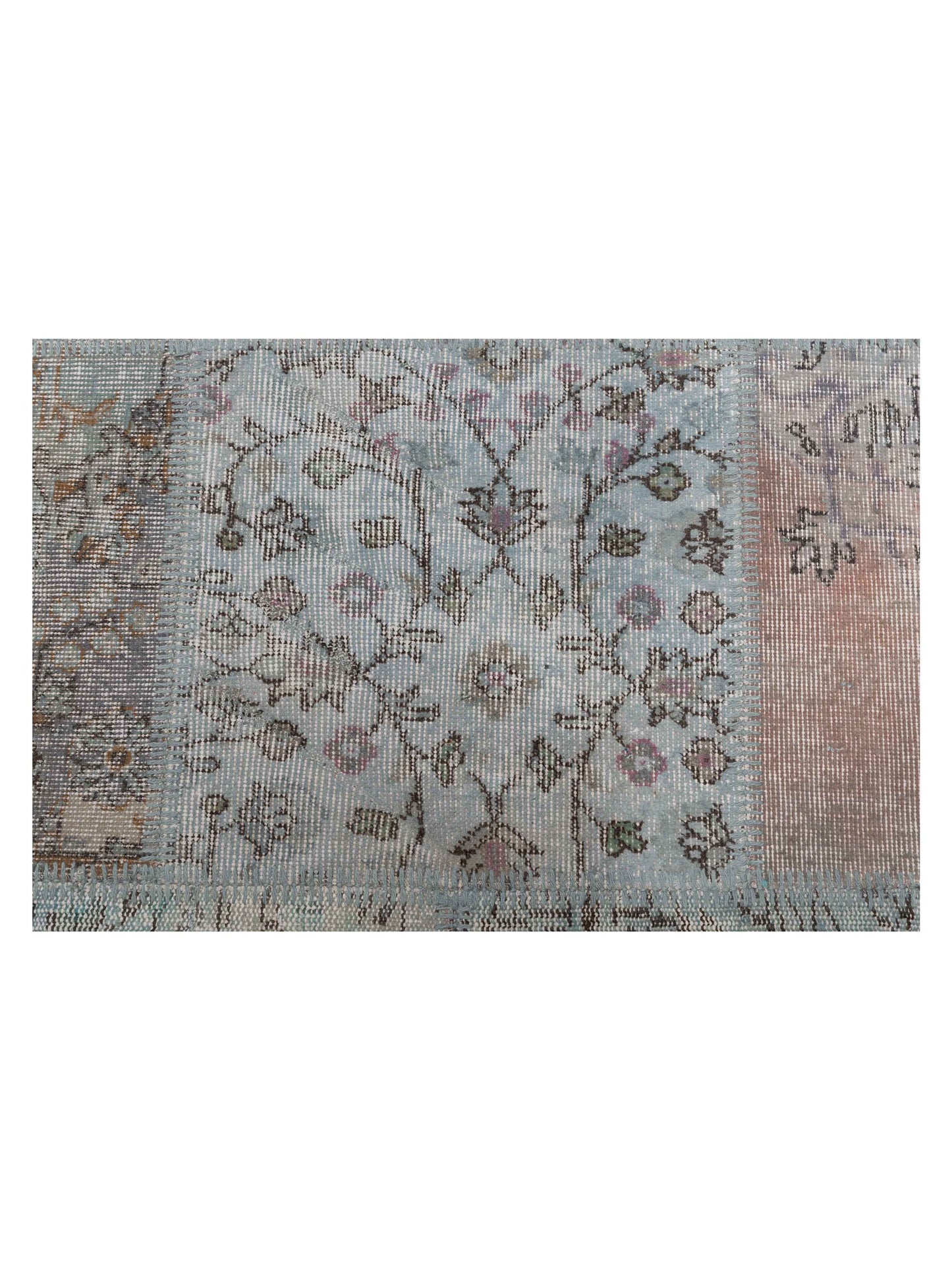 Turkish Vestige Patchwork 142771 Blue 8.2x9.11 Hand Knotted Rug