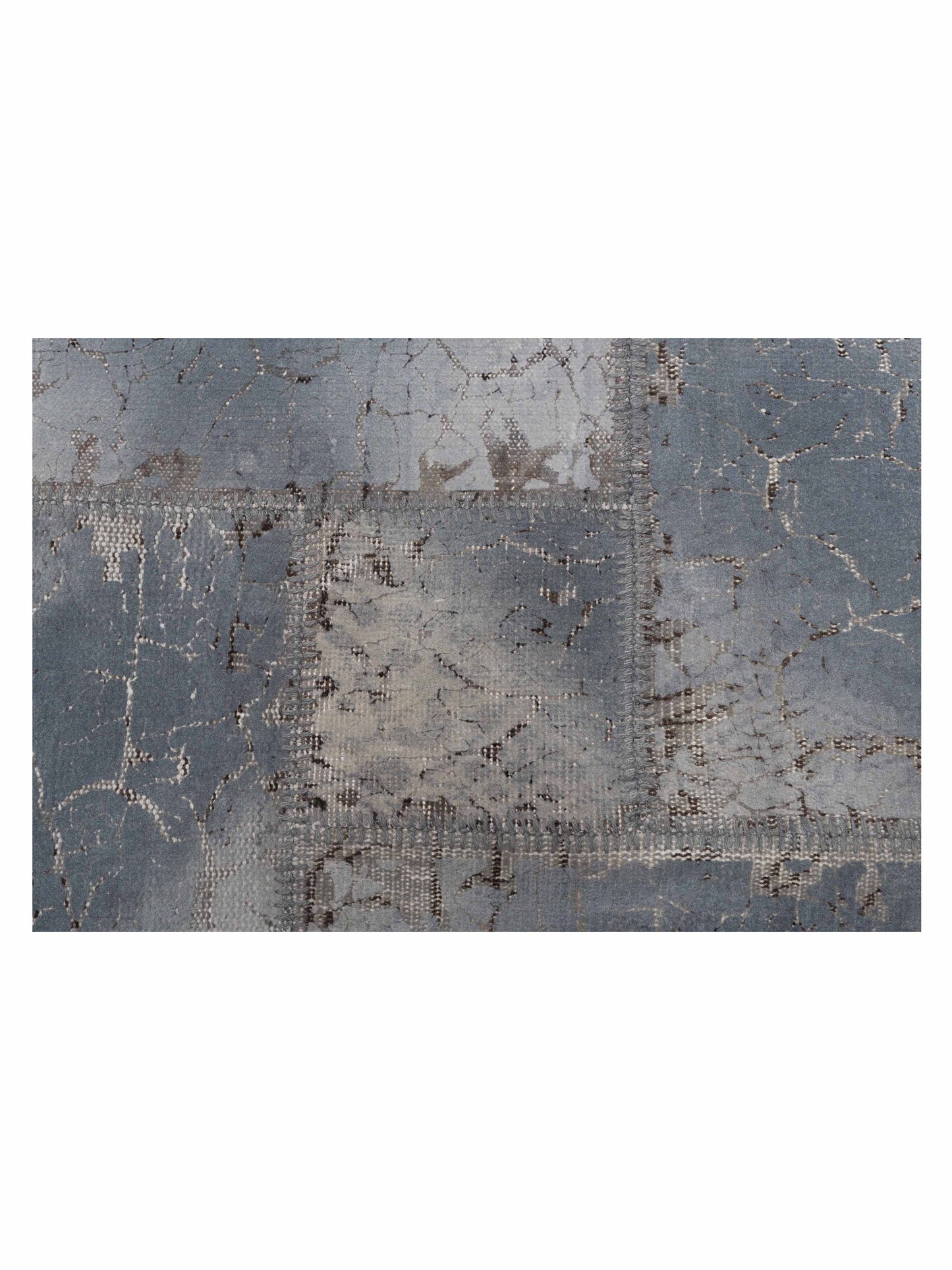 Turkish Vestige Patchwork 142785 Gray 8.3x9.10 Hand Knotted Rug