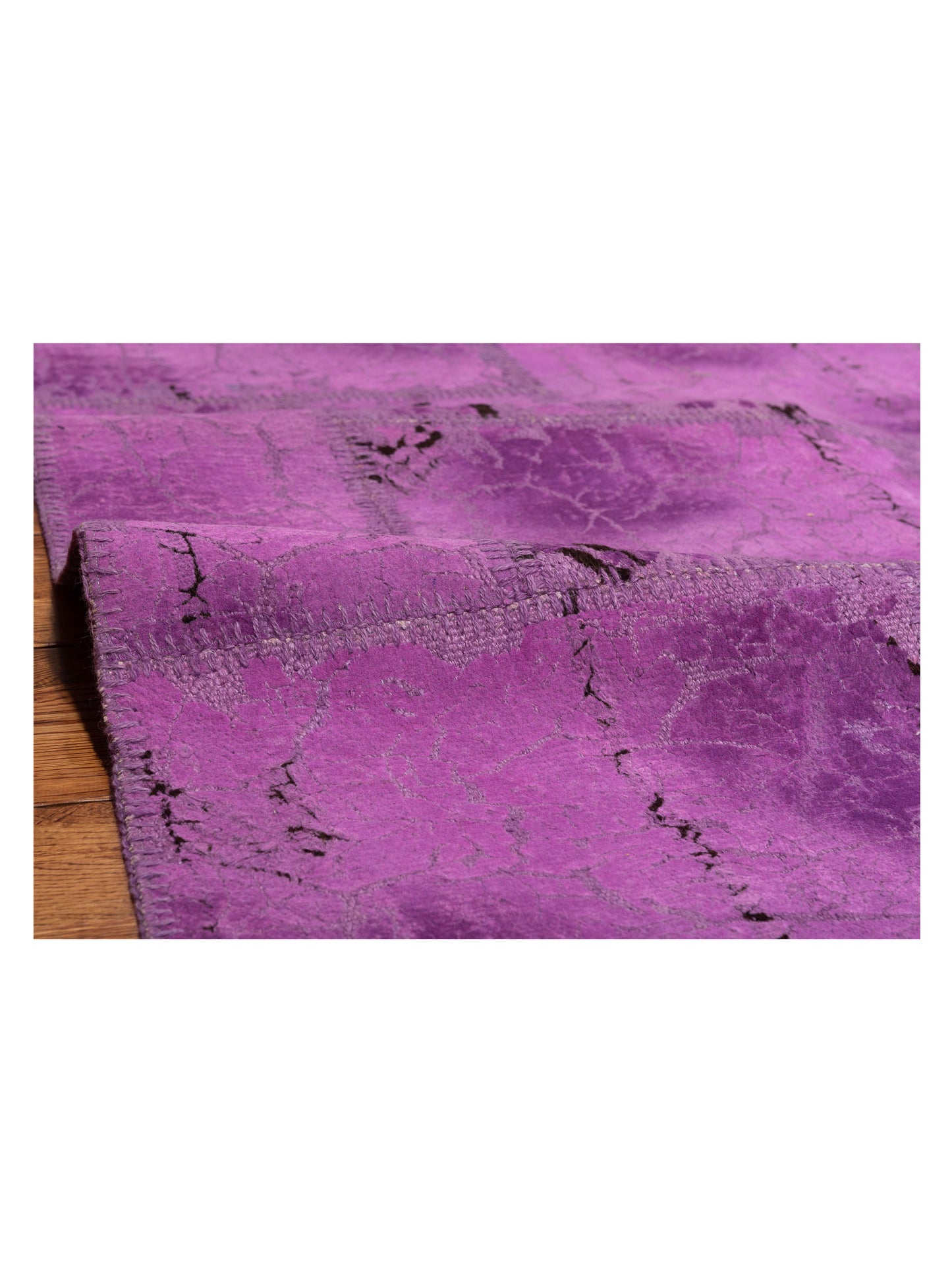 Turkish Vestige Patchwork 142790 Plum 8.3x9.9 Hand Knotted Rug