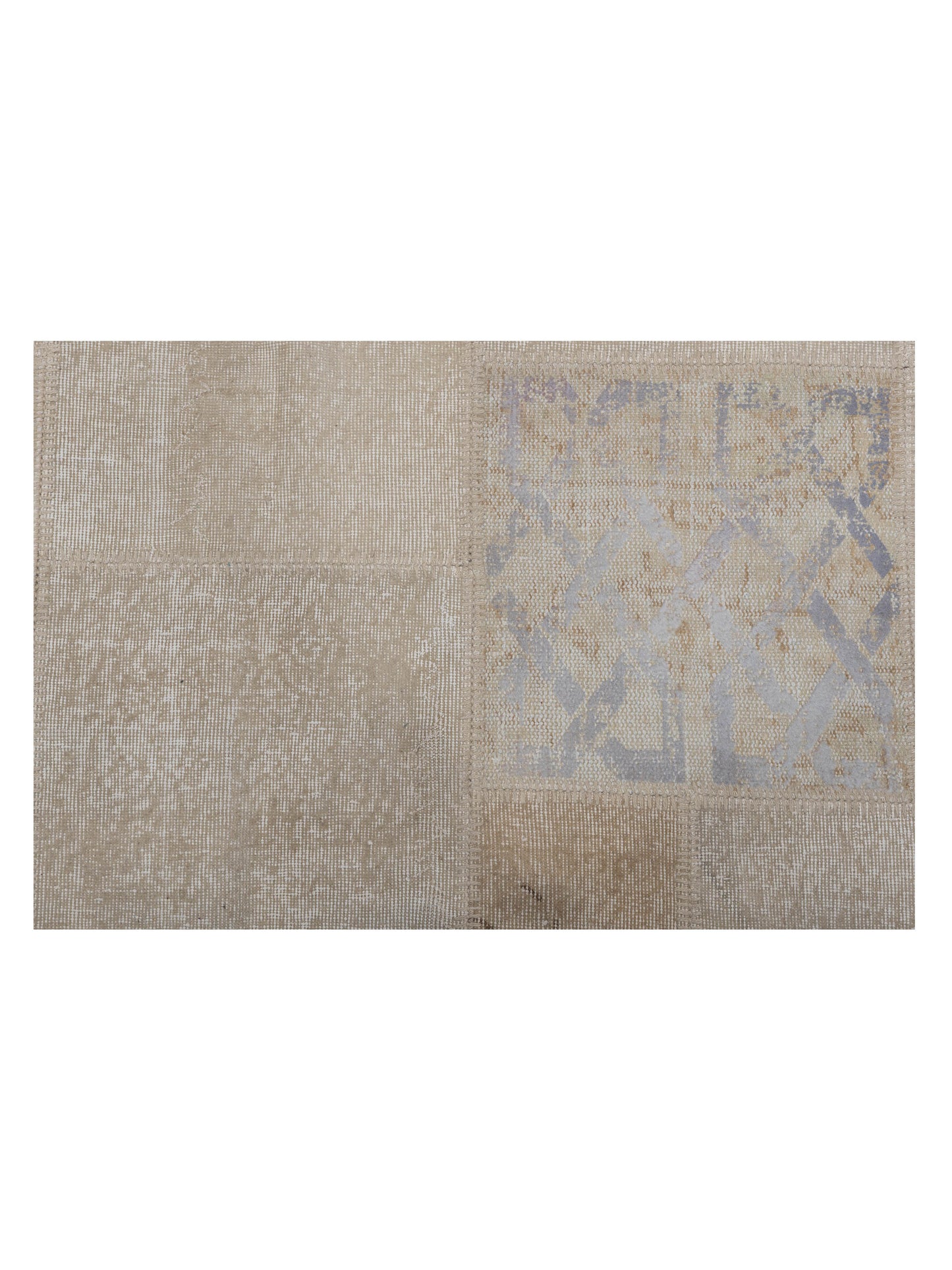 Turkish Vestige Patchwork 142791 Natural 8.2x9.9 Hand Knotted Rug