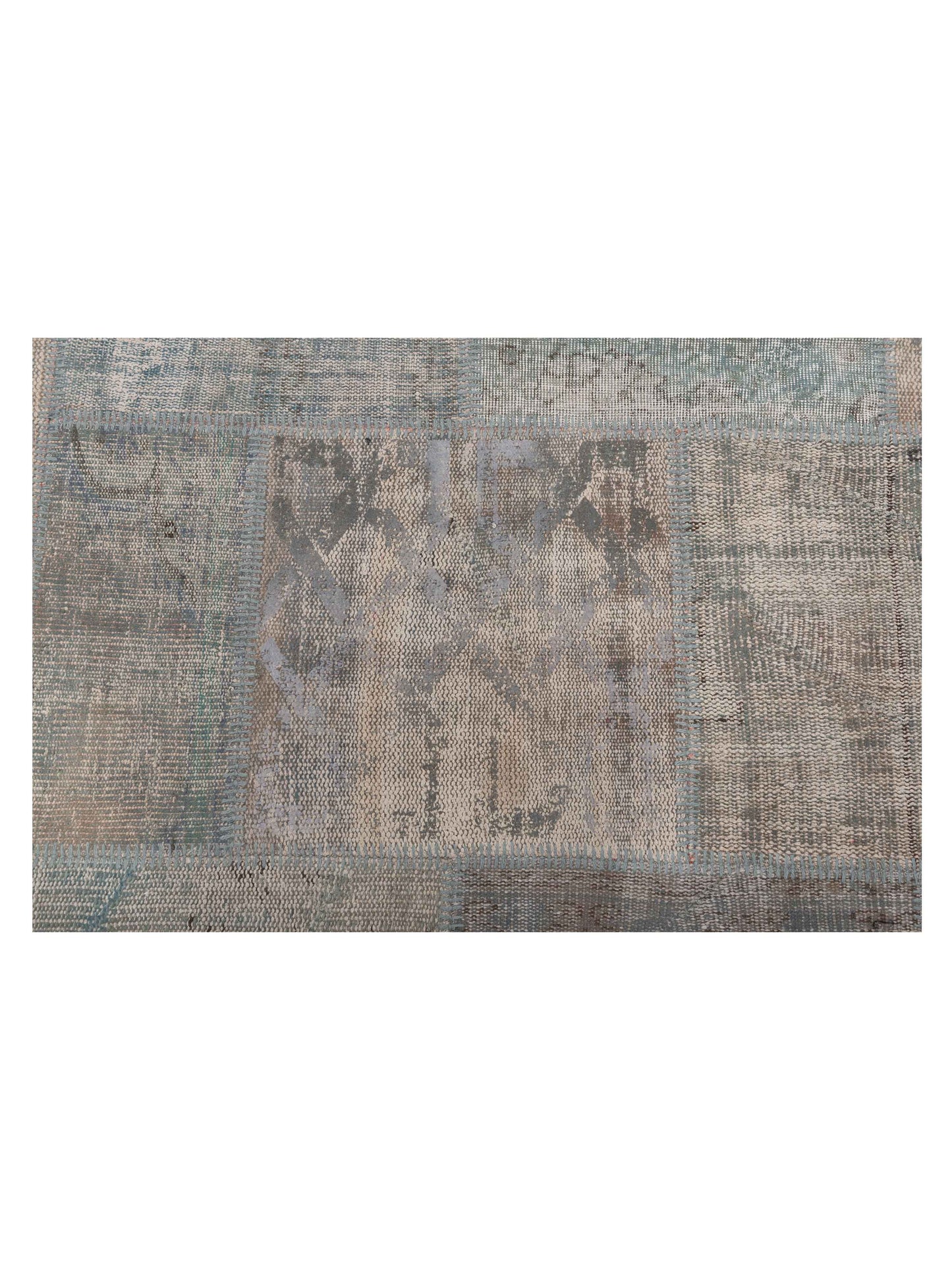 Turkish Vestige Patchwork 142793 Blue 8.3x9.10 Hand Knotted Rug