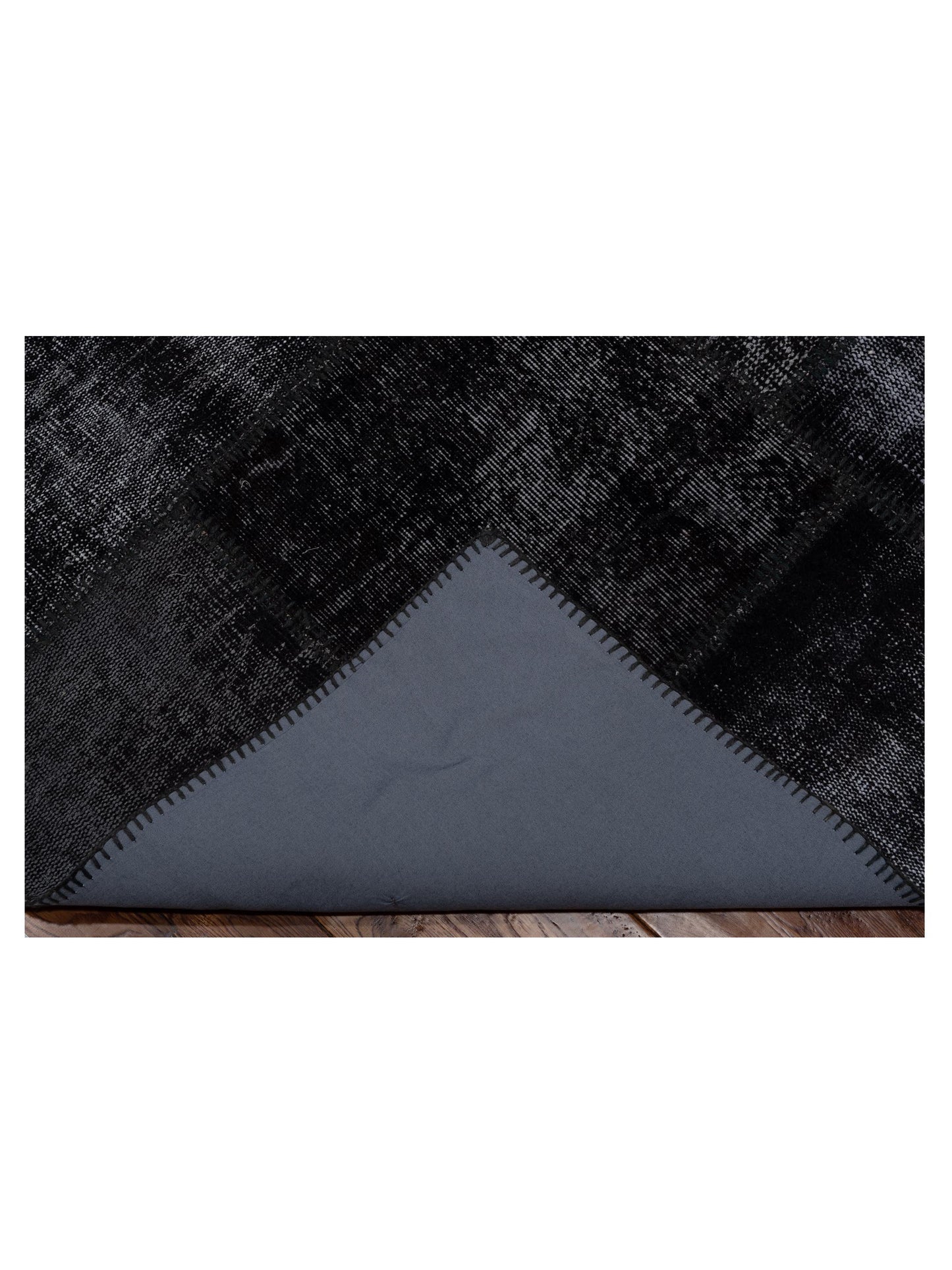 Turkish Vestige Patchwork 142800 Black 8x10 Hand Knotted Rug
