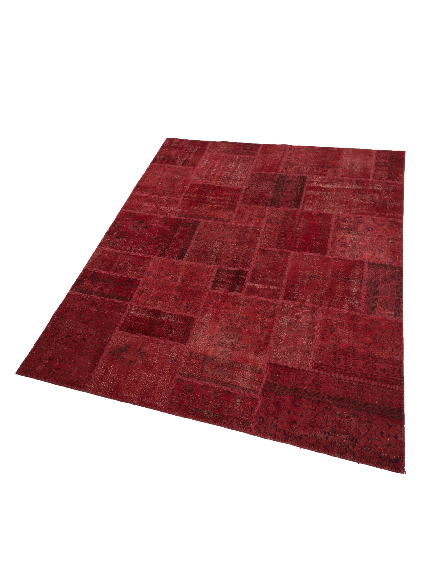 Turkish Vestige Patchwork 142803 Red 8.10x11.9 Hand Knotted Rug