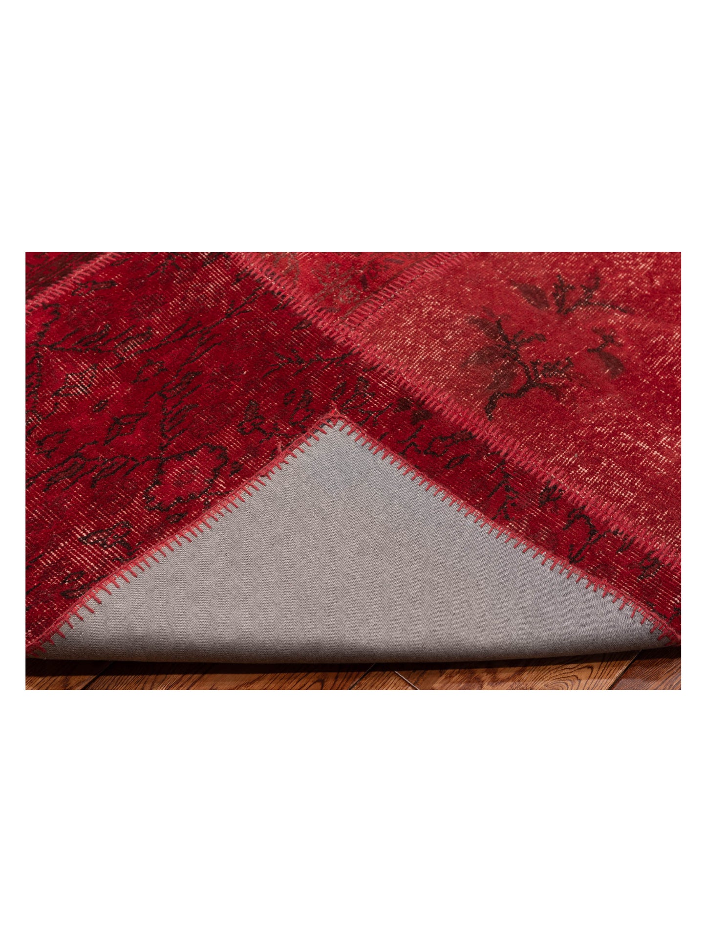 Turkish Vestige Patchwork 142803 Red 8.10x11.9 Hand Knotted Rug