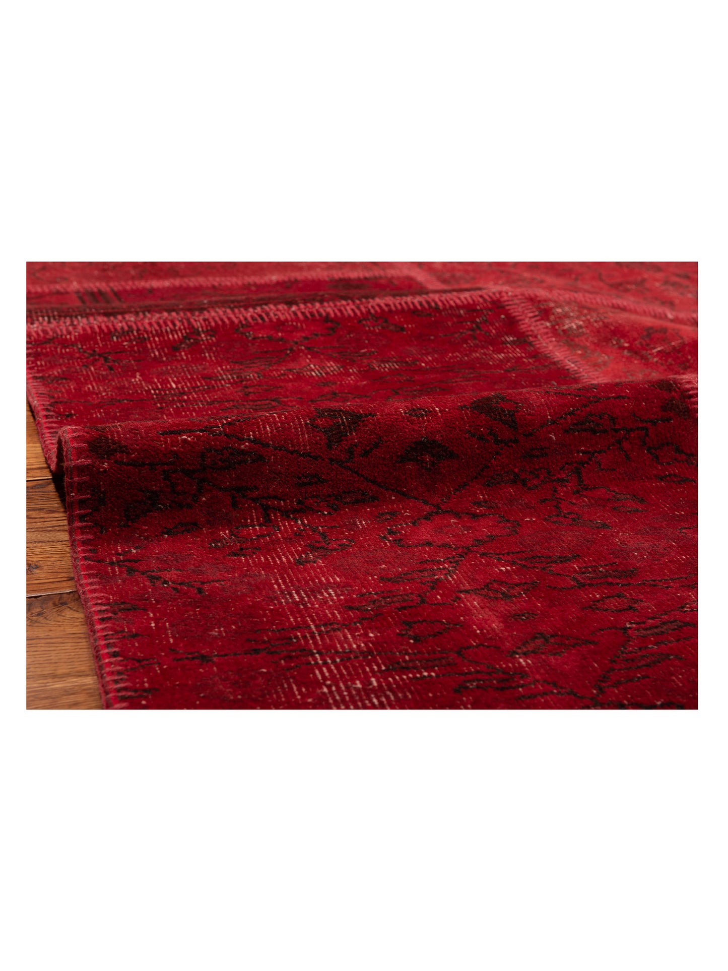 Turkish Vestige Patchwork 142803 Red 8.10x11.9 Hand Knotted Rug