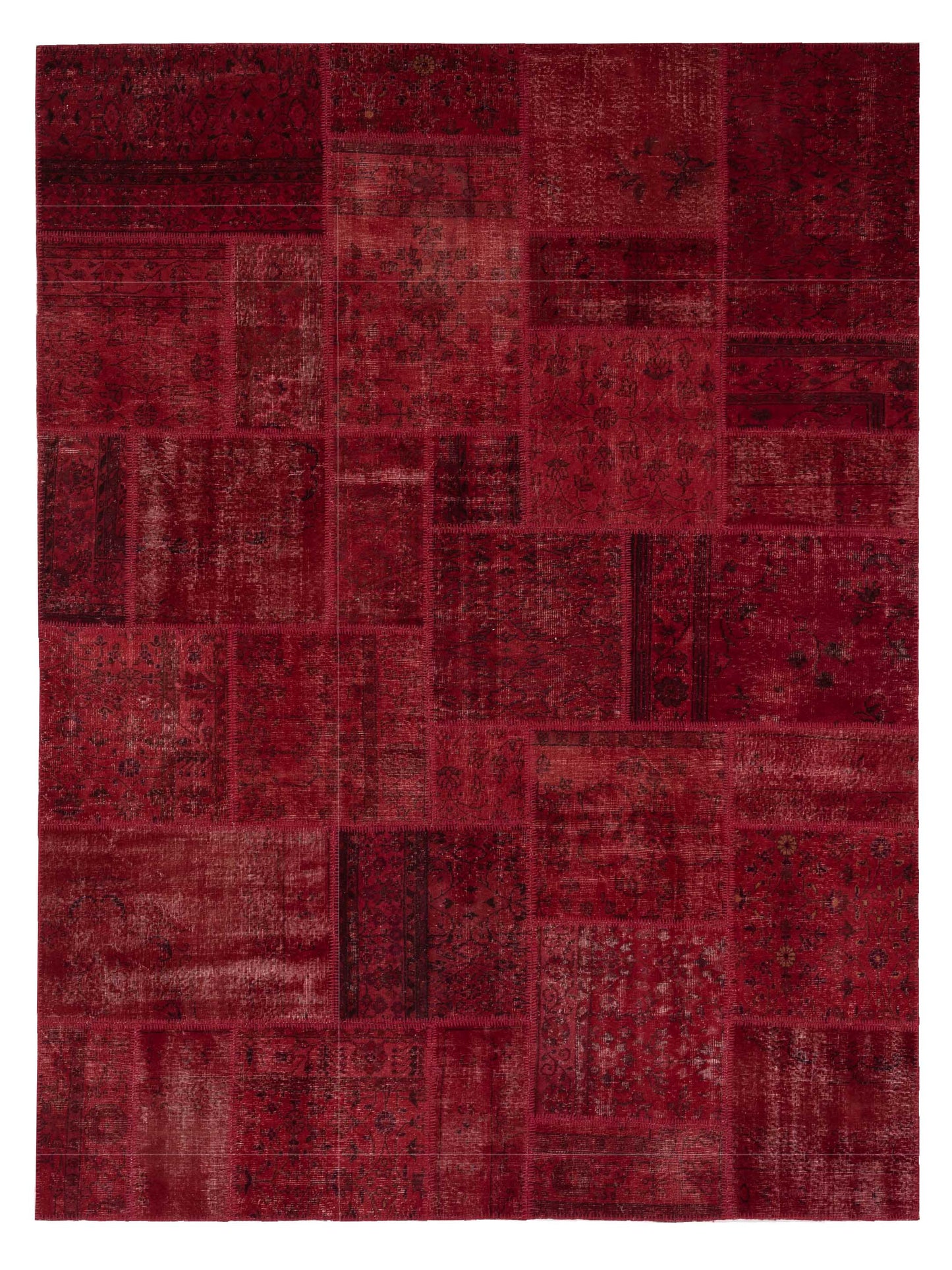 Pasha Turkish Vestige Patchwork Red Contemporary