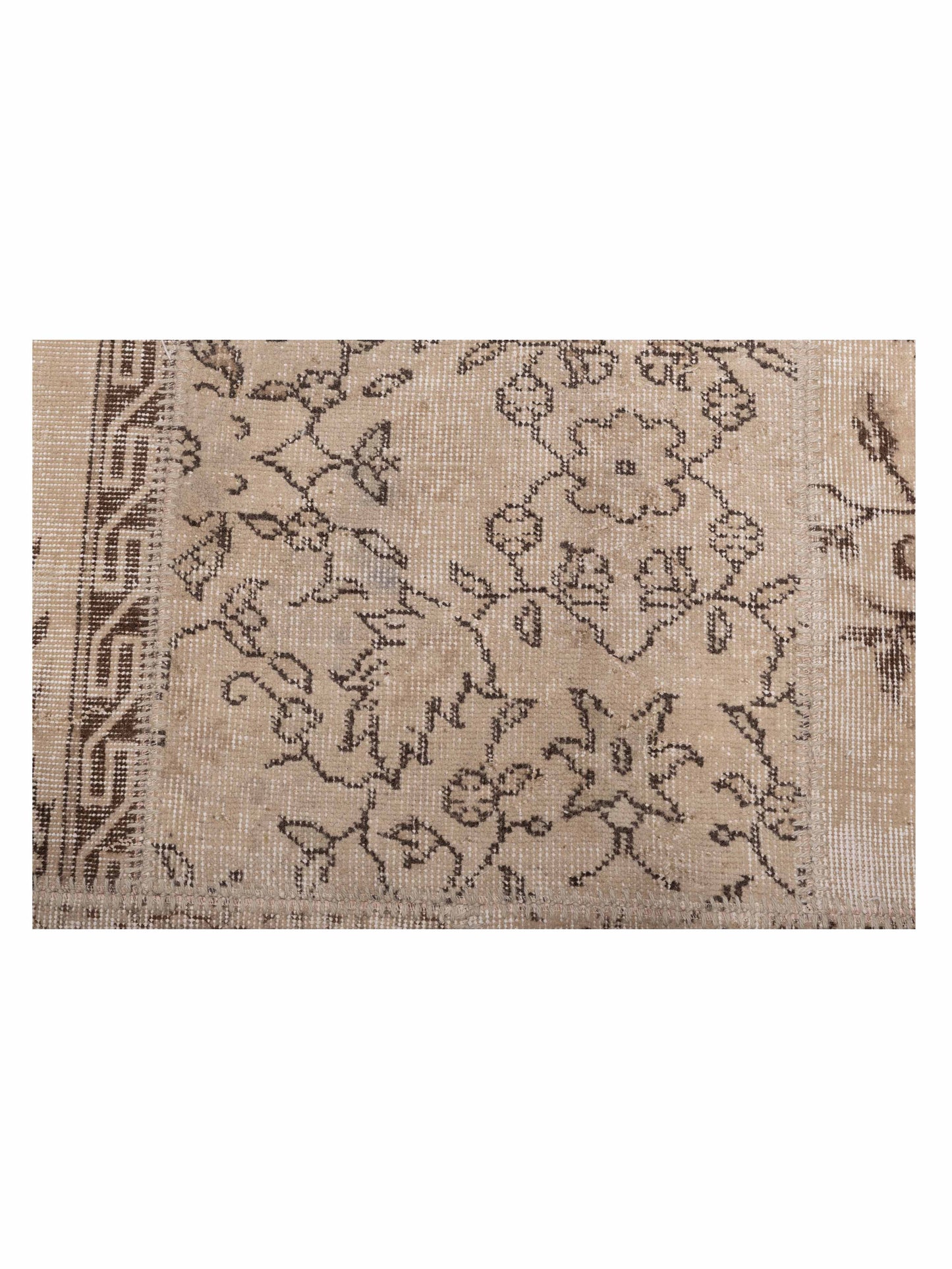Turkish Vestige Patchwork 142804 Natural 8.4x11.6 Hand Knotted Rug
