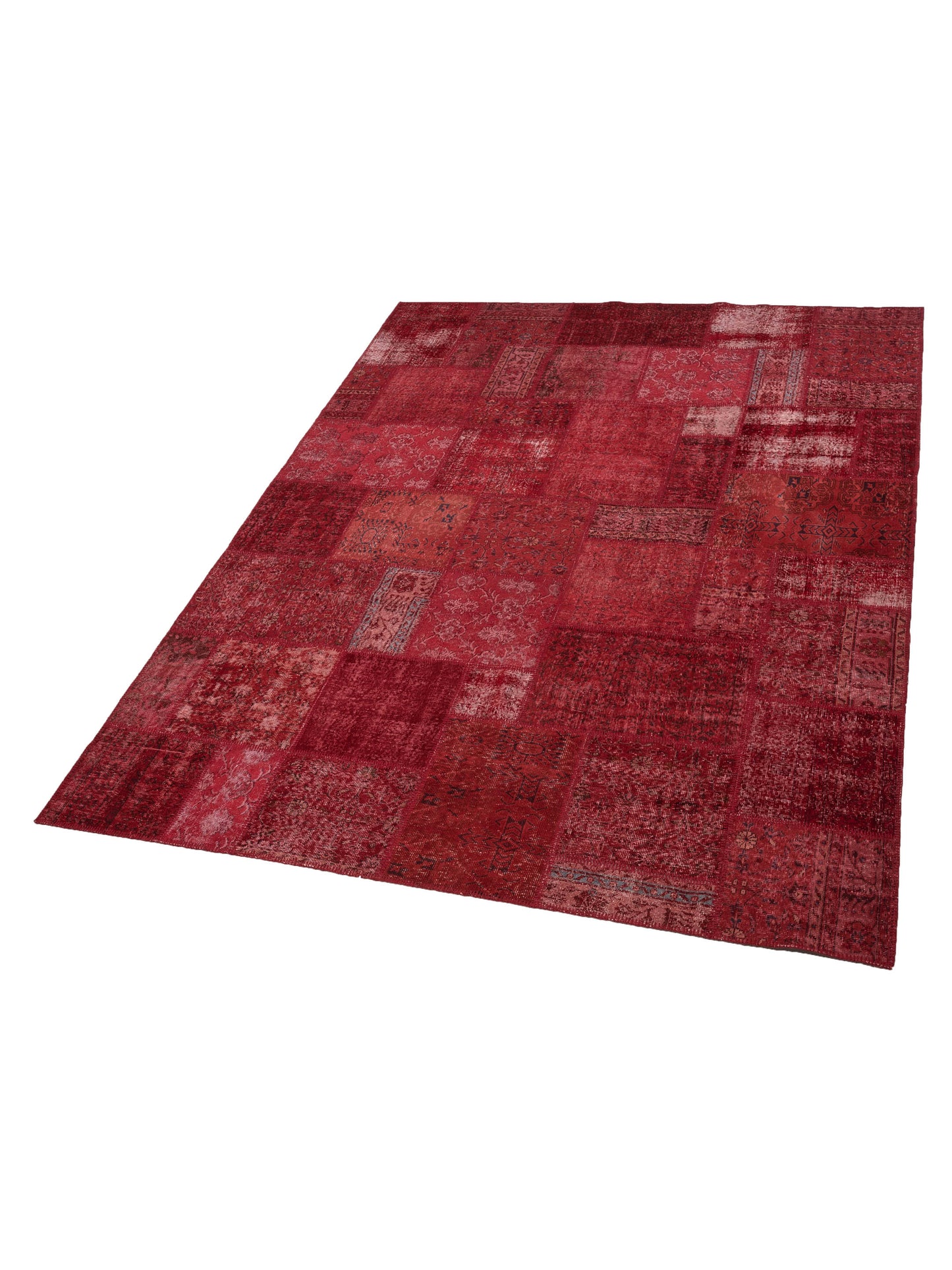 Turkish Vestige Patchwork 142805 Red 9x12 Hand Knotted Rug