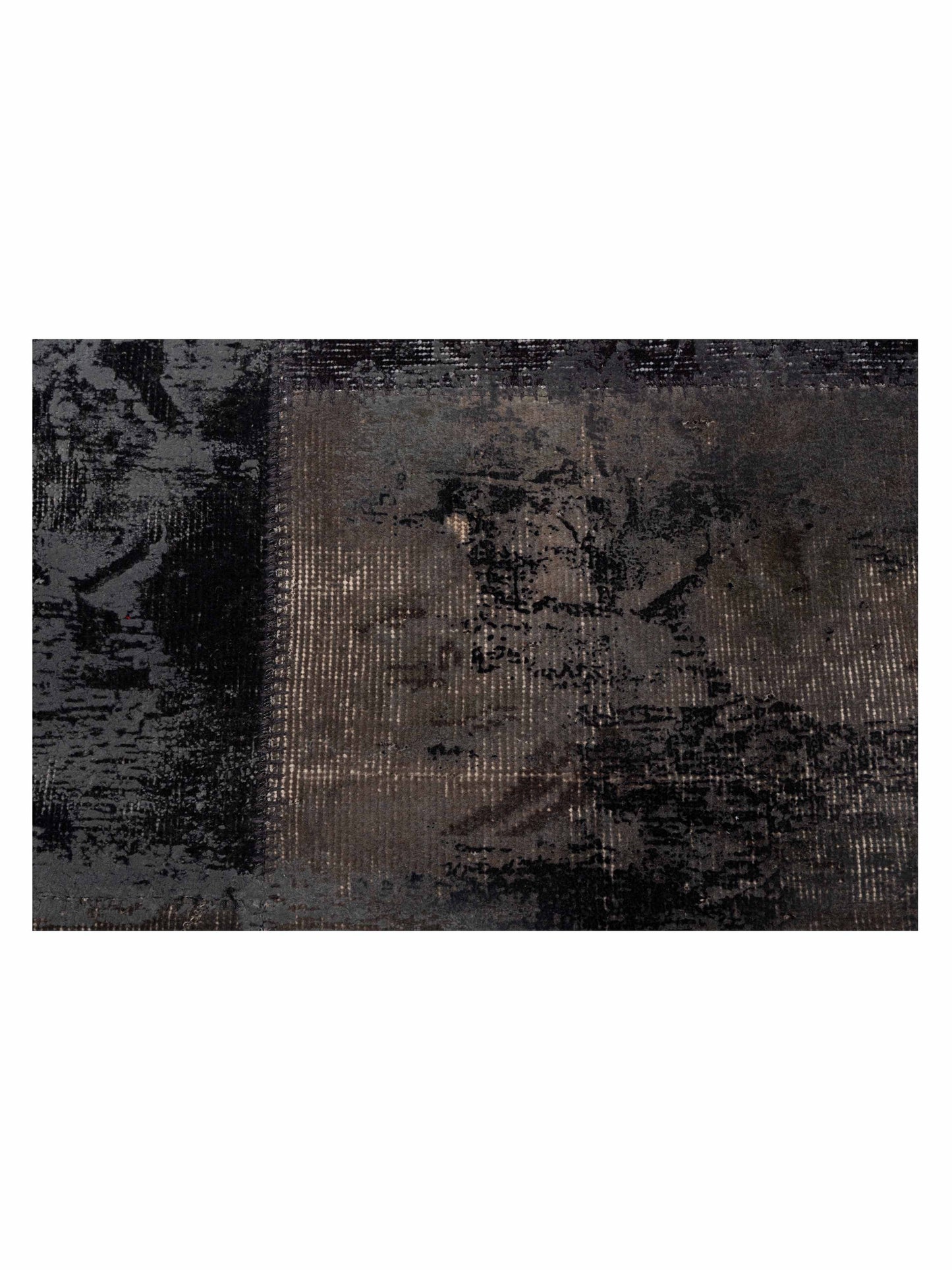 Turkish Vestige Patchwork 142809 Black Gray 8.3x10 Hand Knotted Rug