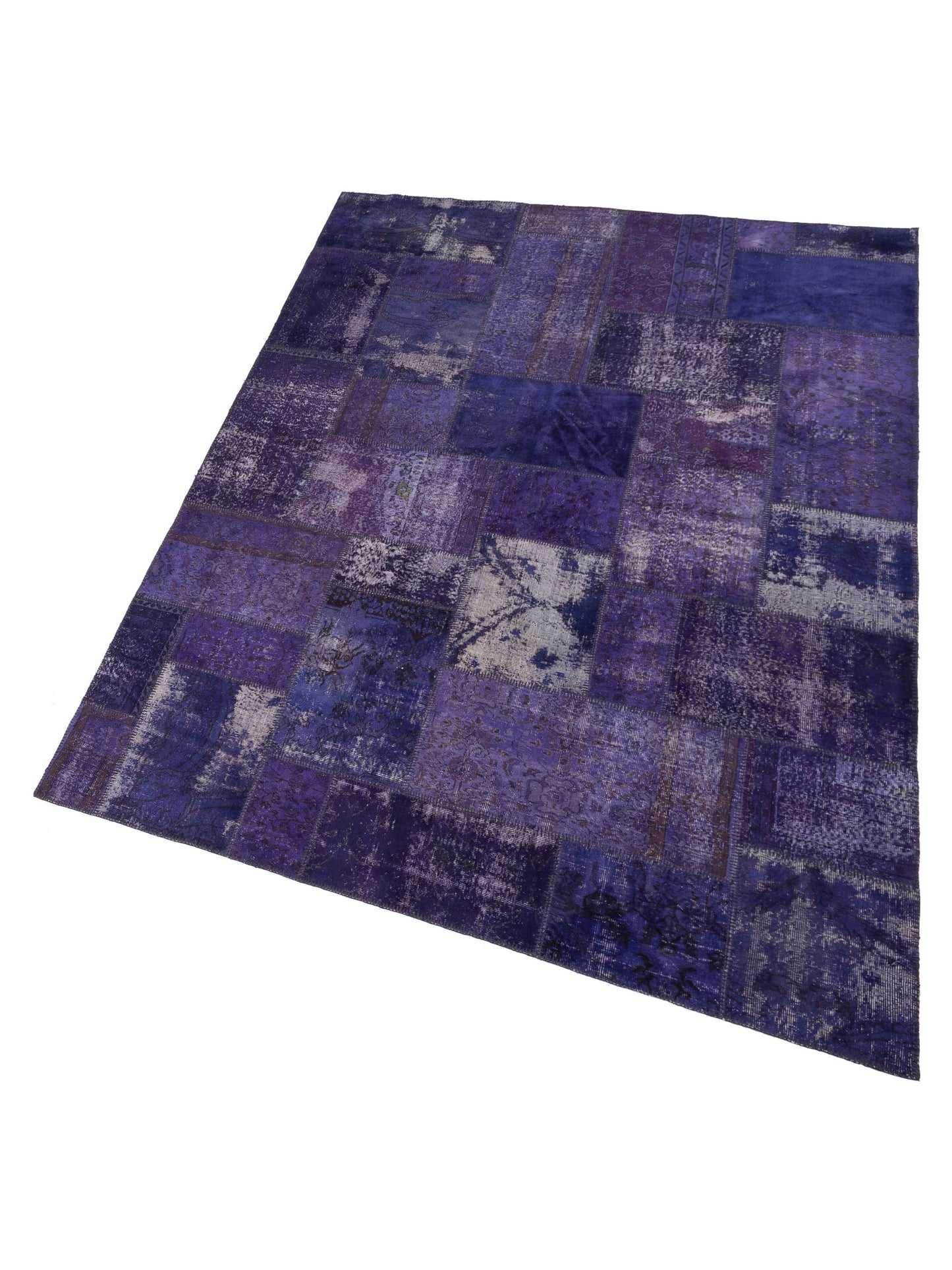 Turkish Vestige Patchwork 142816 Purple 9x12 Hand Knotted Rug