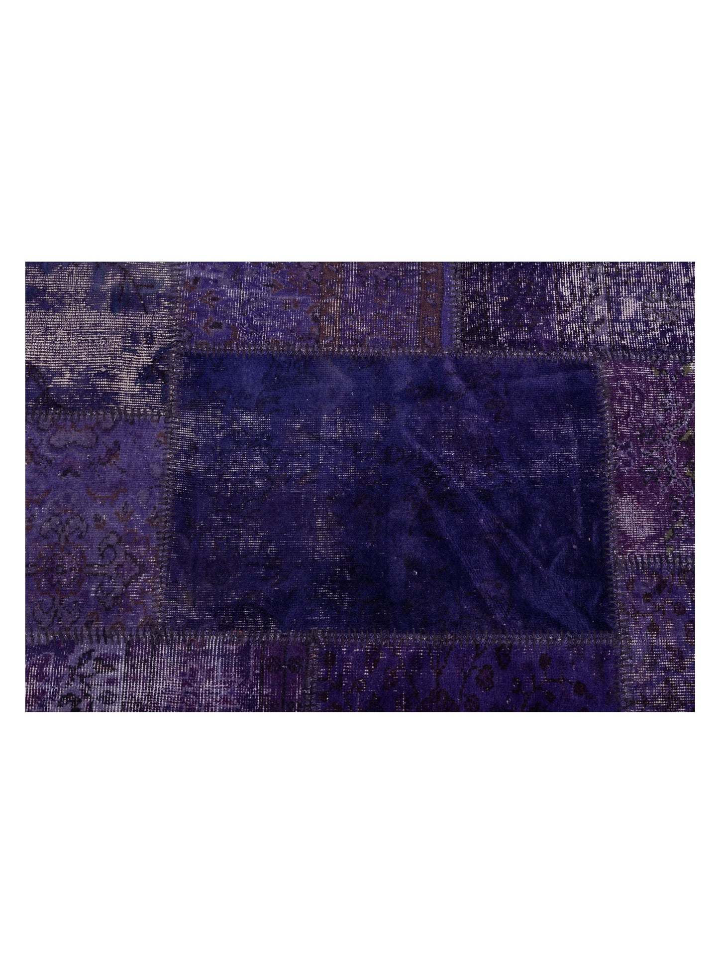 Turkish Vestige Patchwork 142816 Purple 9x12 Hand Knotted Rug