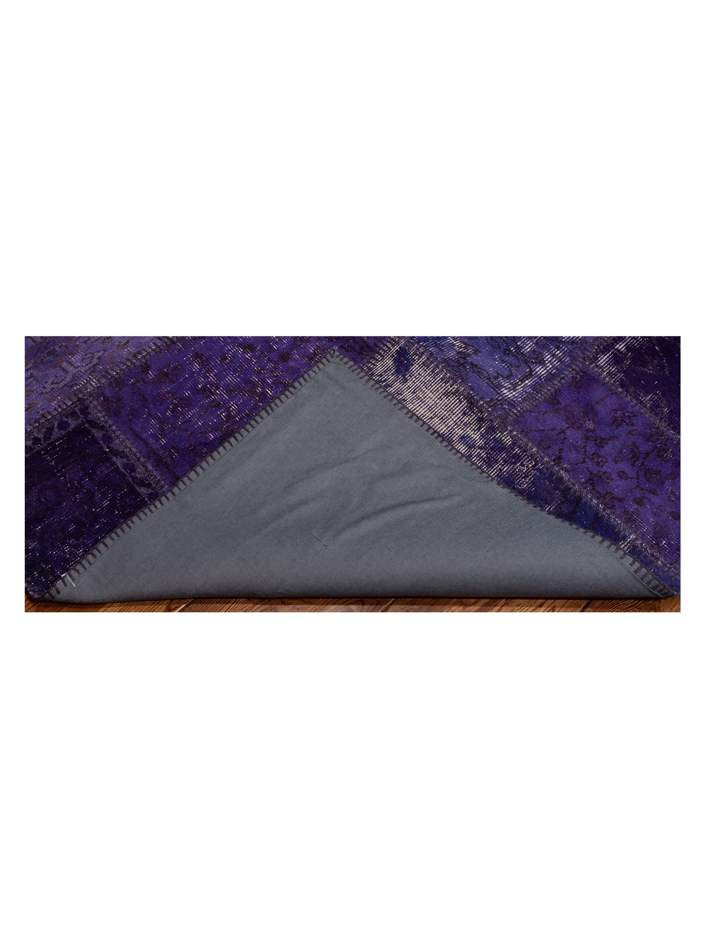 Turkish Vestige Patchwork 142816 Purple 9x12 Hand Knotted Rug
