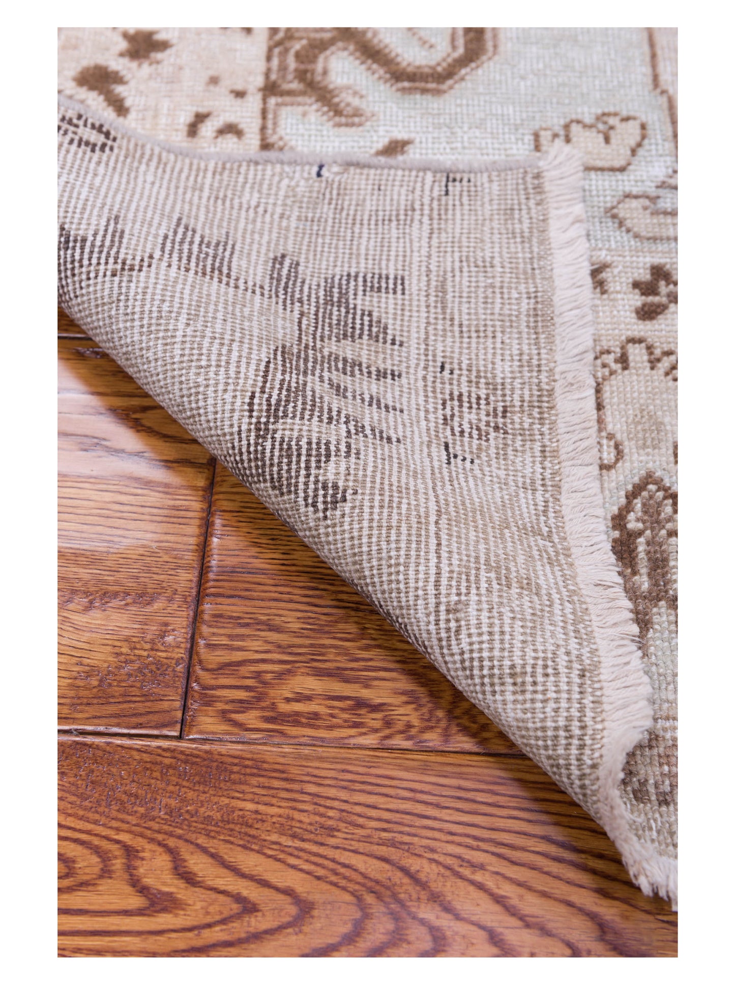 Old Anatolian 142818 Silver Brown 5.6x9.11 Hand Knotted Rug