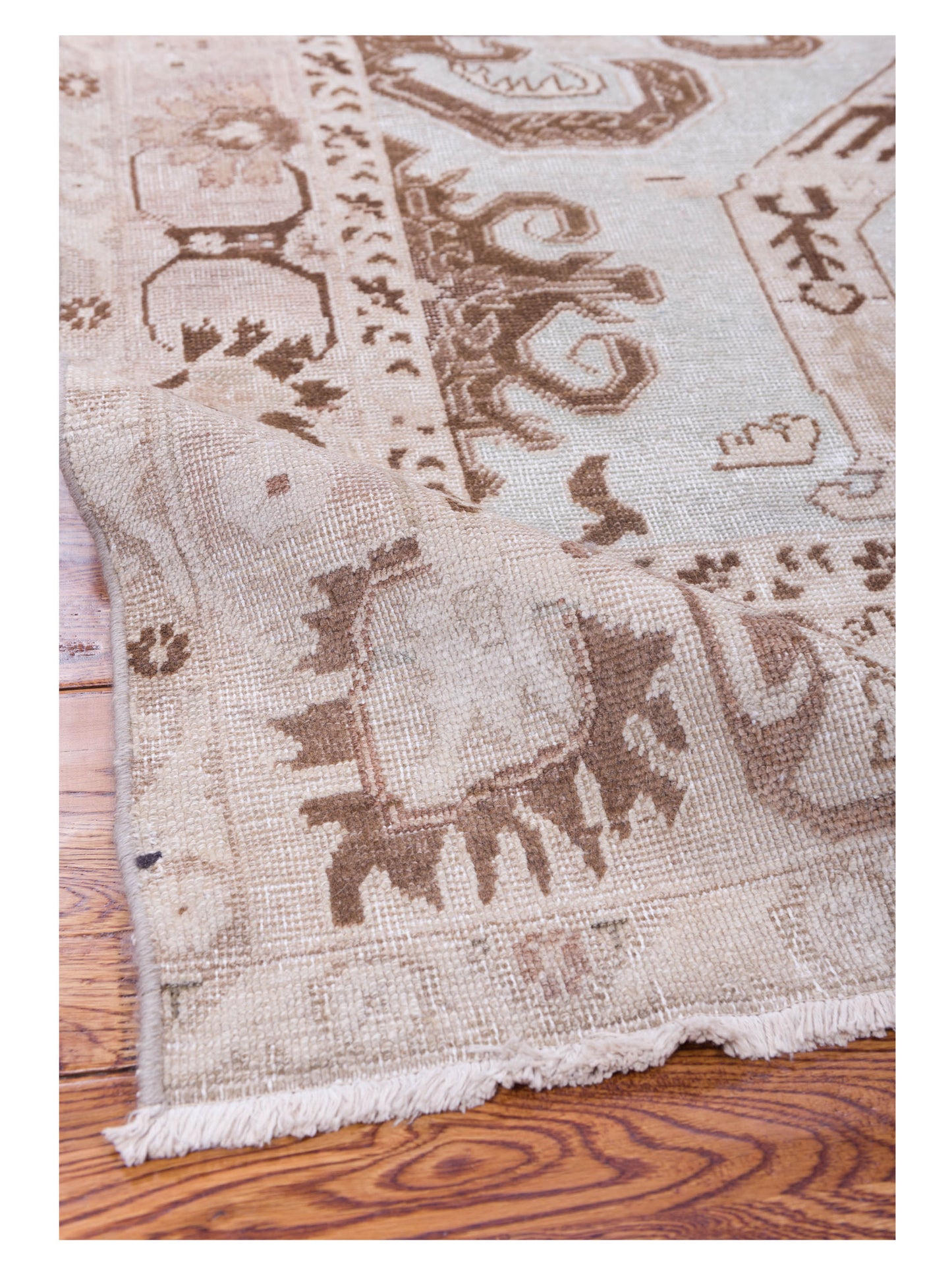 Old Anatolian 142818 Silver Brown 5.6x9.11 Hand Knotted Rug