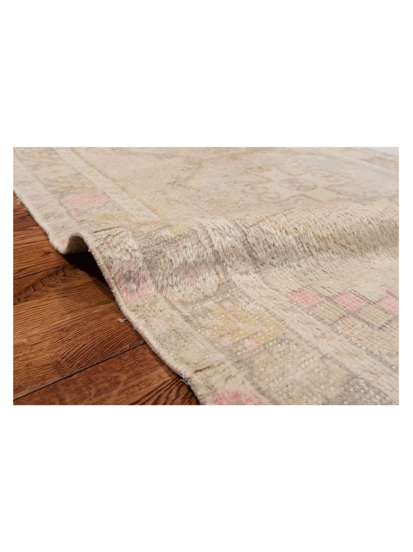 Old Anatolian 142831 Ivory Ivory 3.4x8.10 Hand Knotted Rug