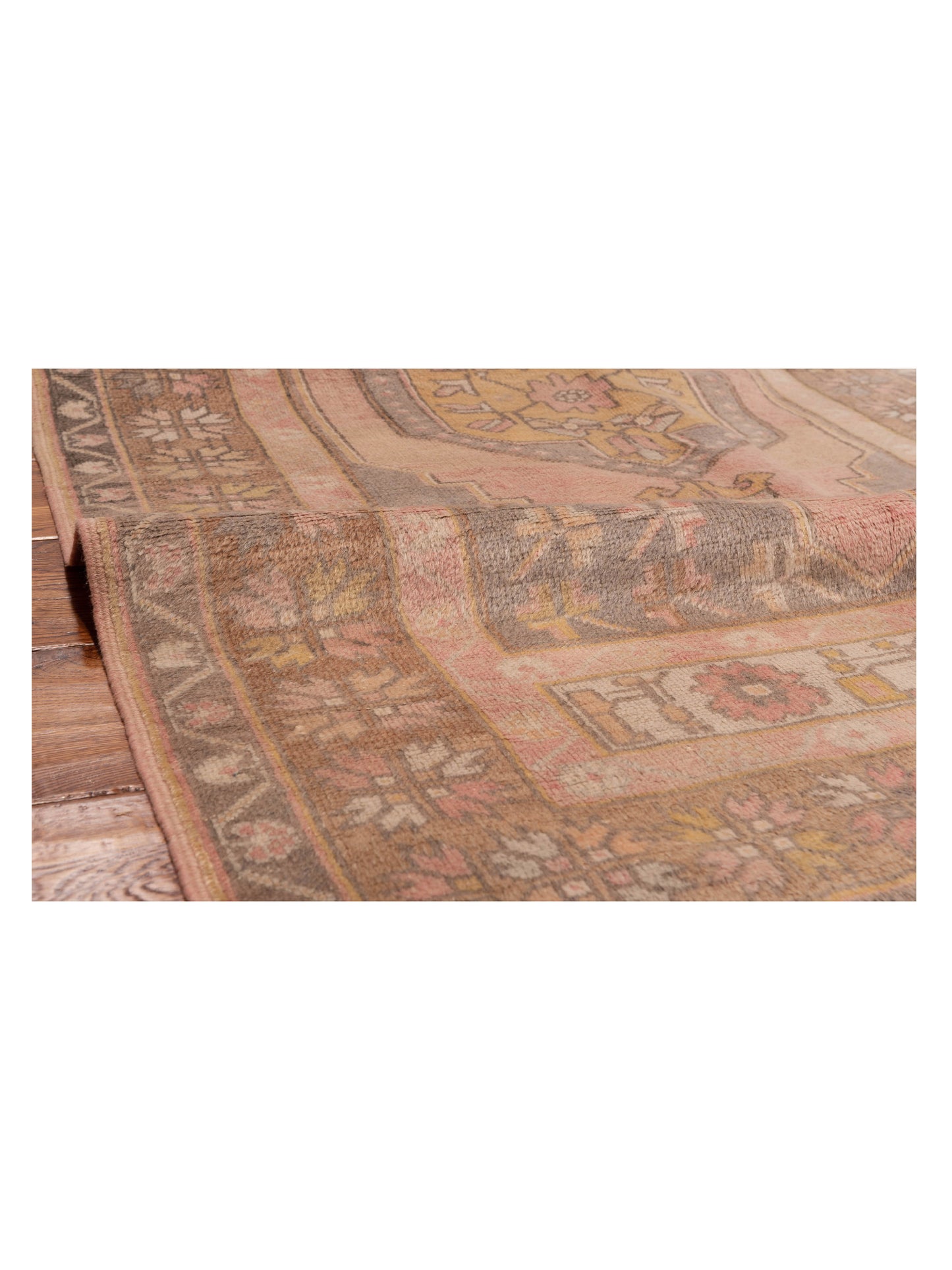Old Anatolian 142832 Pink Brown 4x8.2 Hand Knotted Rug
