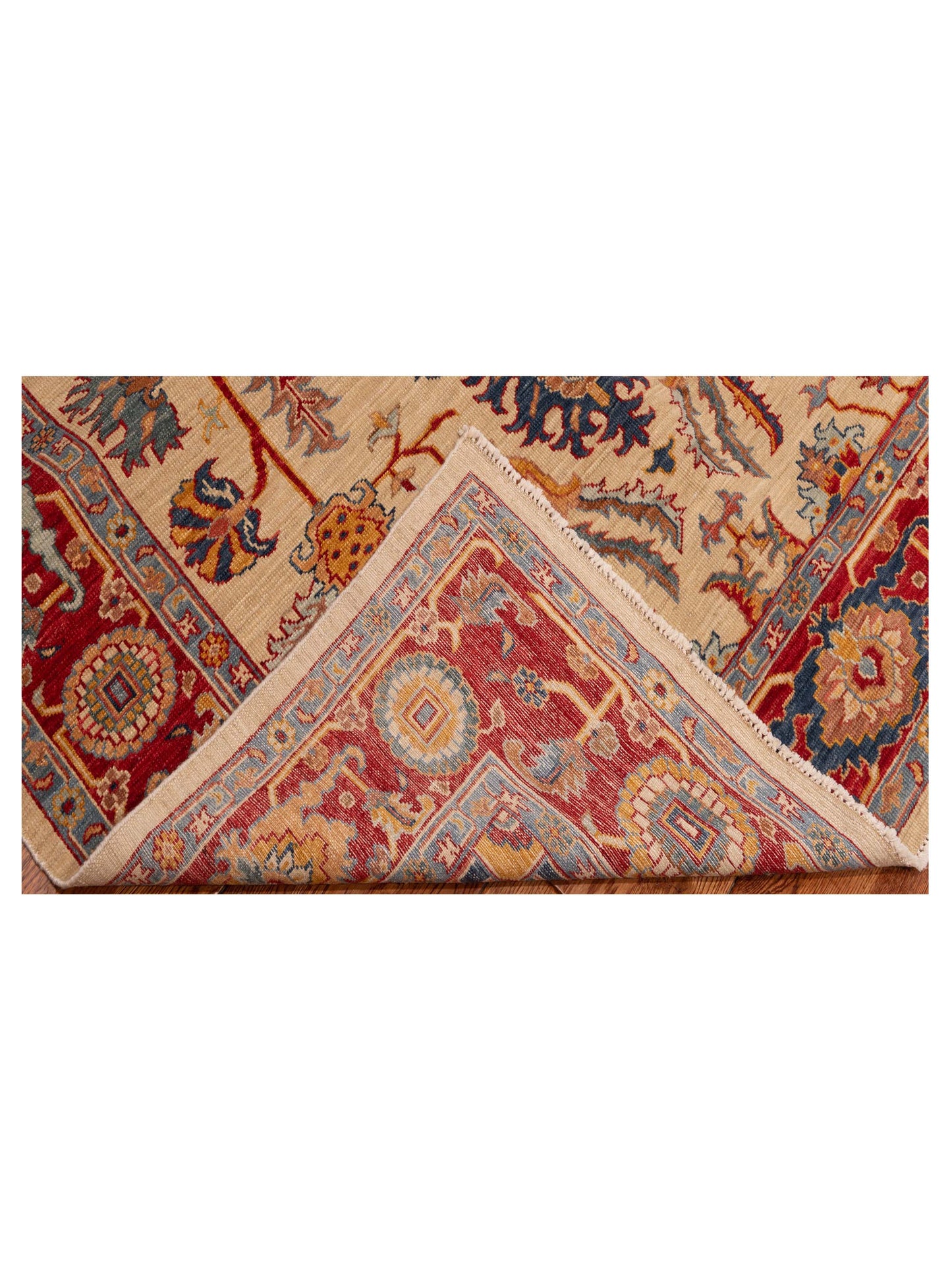 Antique Loom Fine 142837 Ivory Red 5x9.9 Hand Knotted Rug