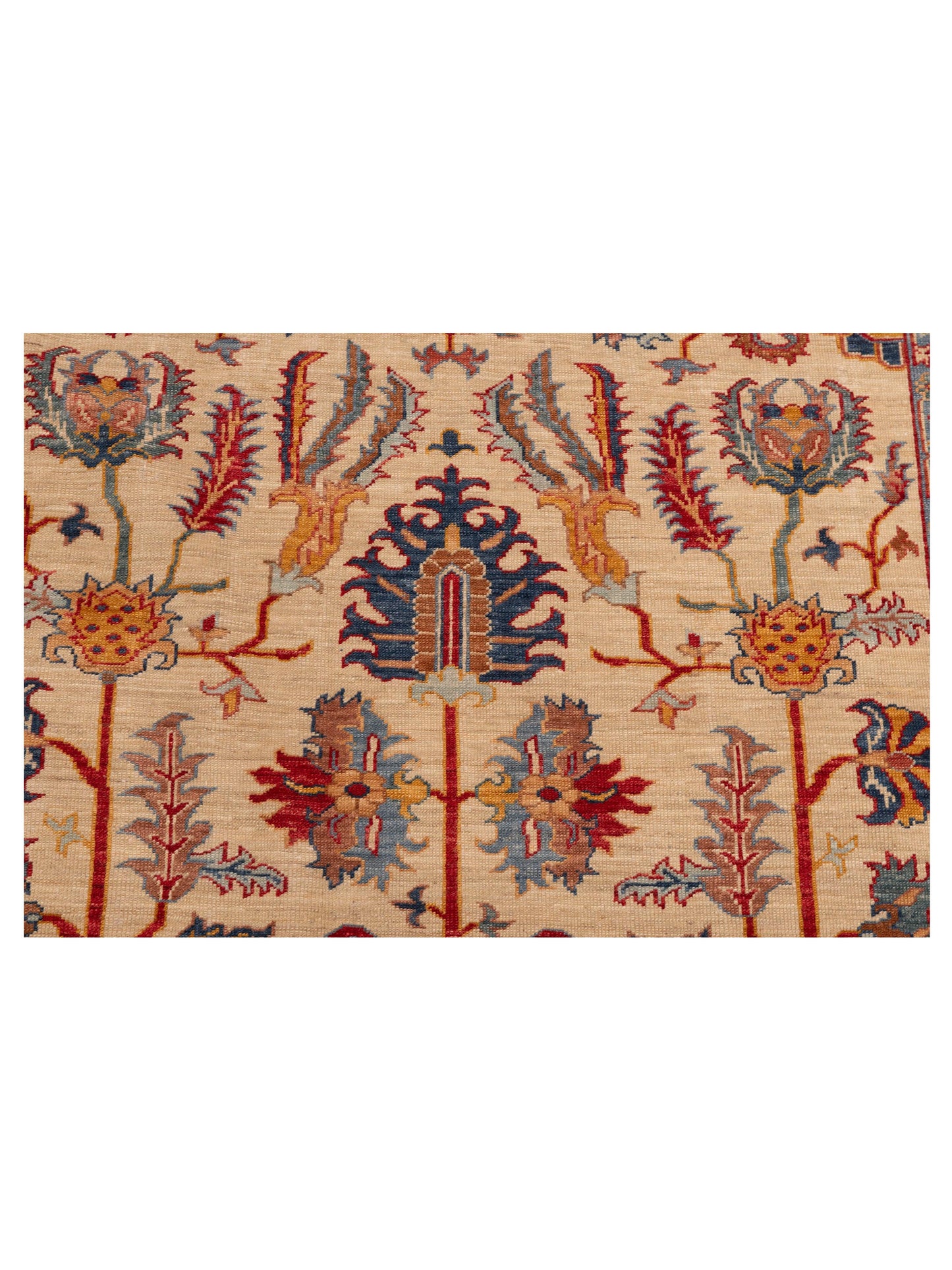 Antique Loom Fine 142837 Ivory Red 5x9.9 Hand Knotted Rug