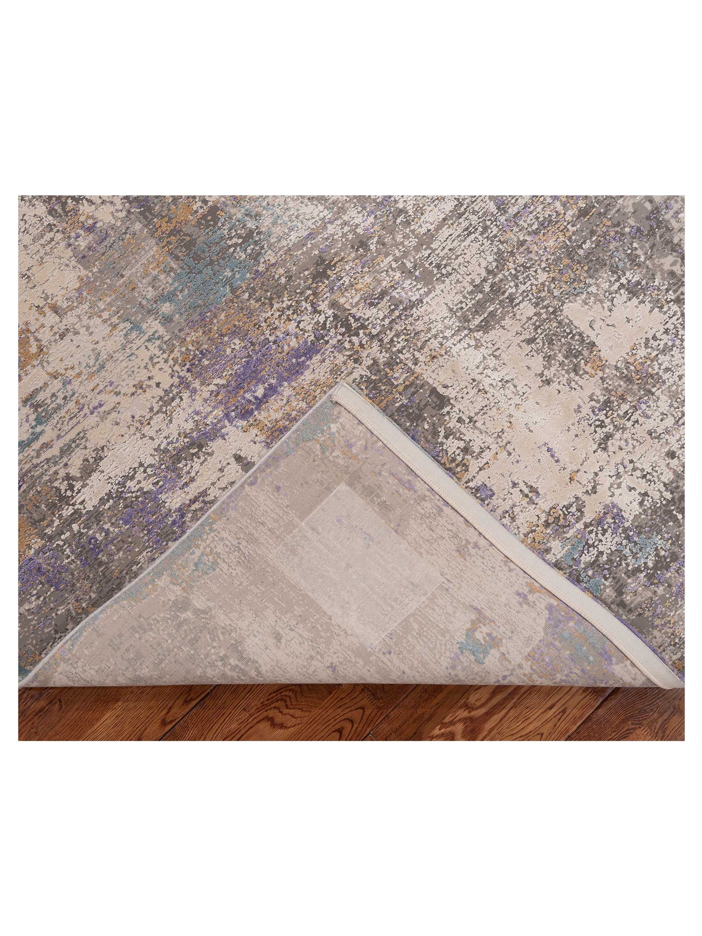 Palermo 144378 Silver Silver 5.2x8 Machine Made Rug