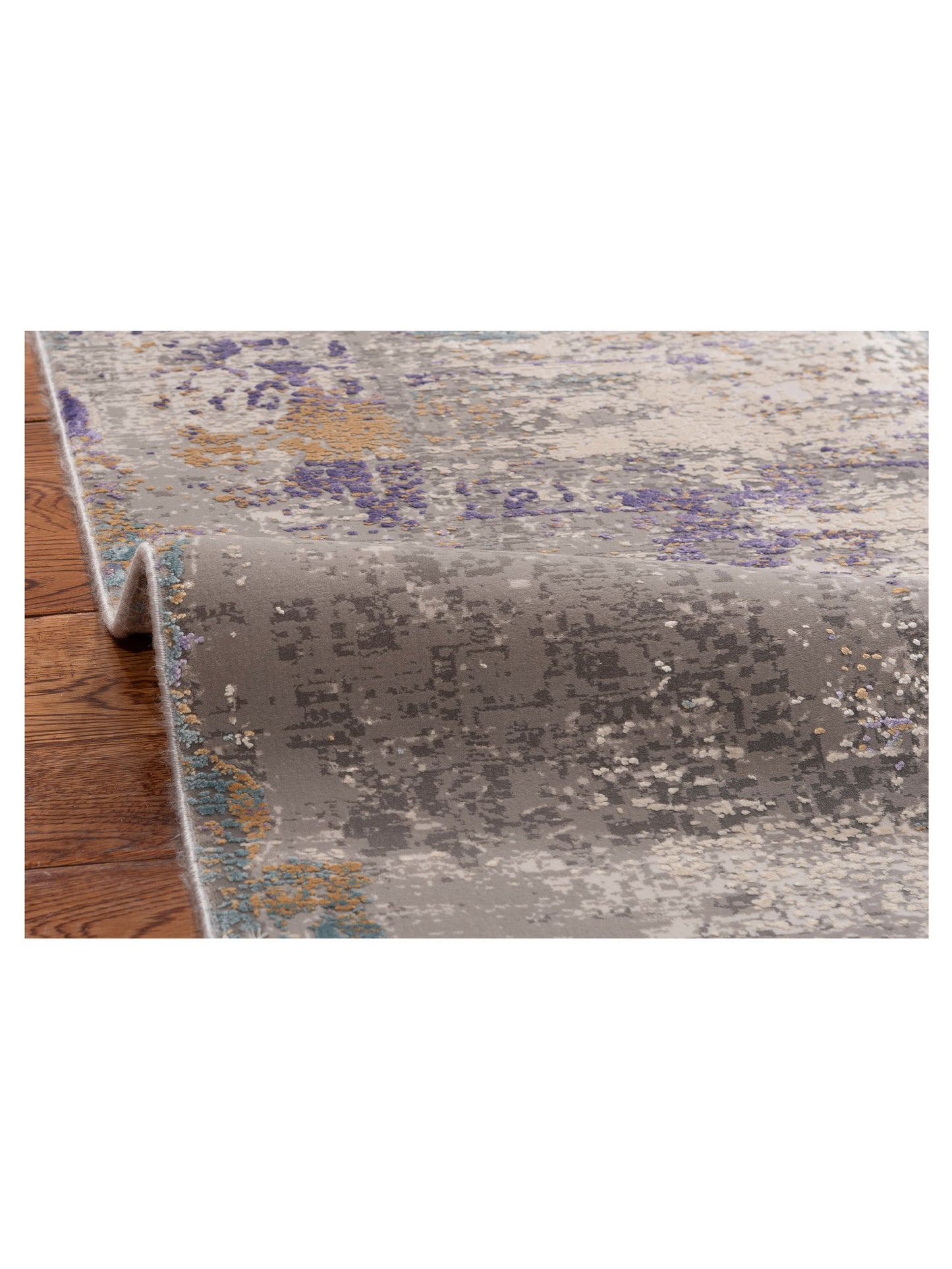 Palermo 144378 Silver Silver 5.2x8 Machine Made Rug