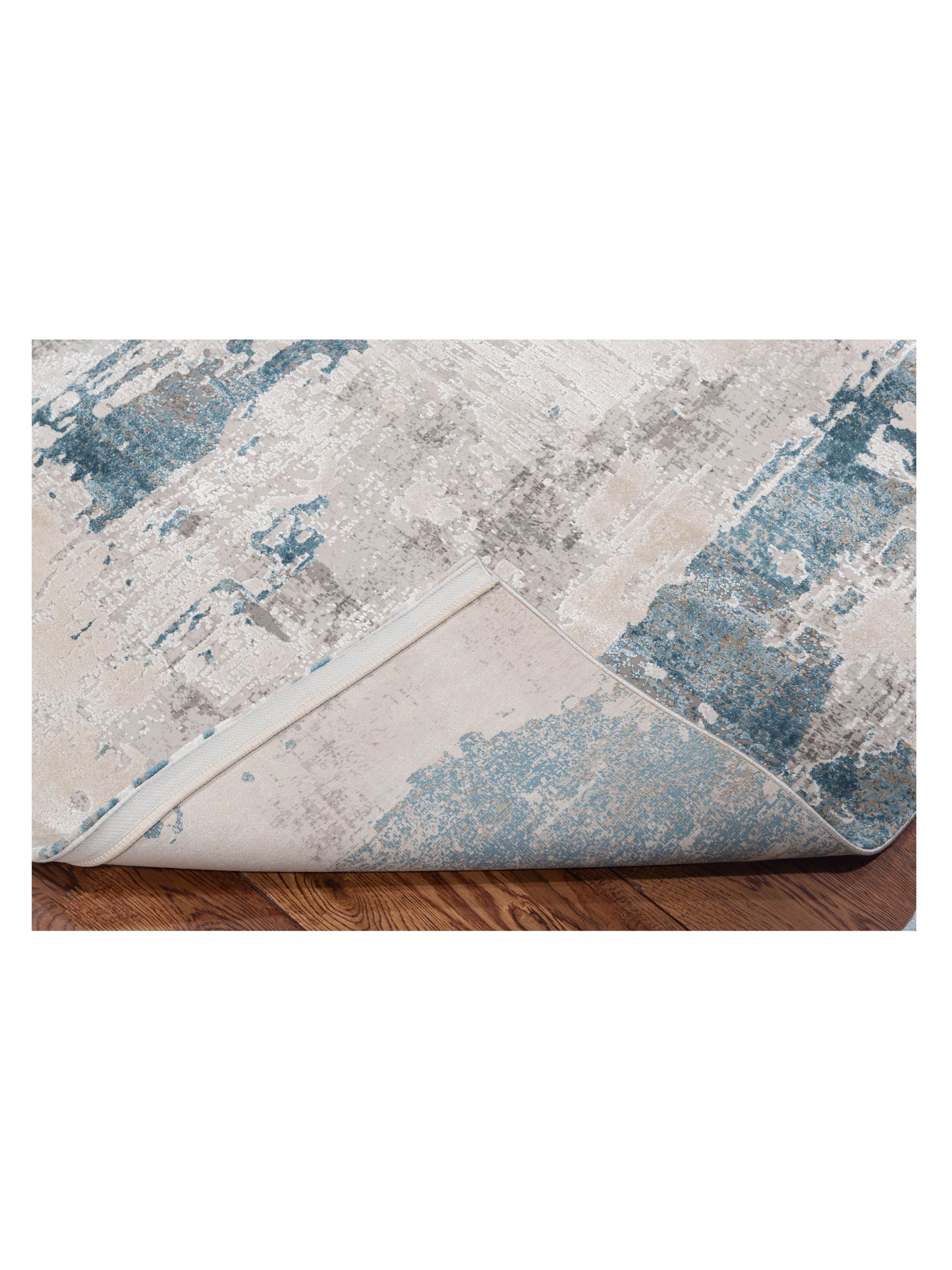 Palermo 144384 Beige Blue 5.2x8 Machine Made Rug