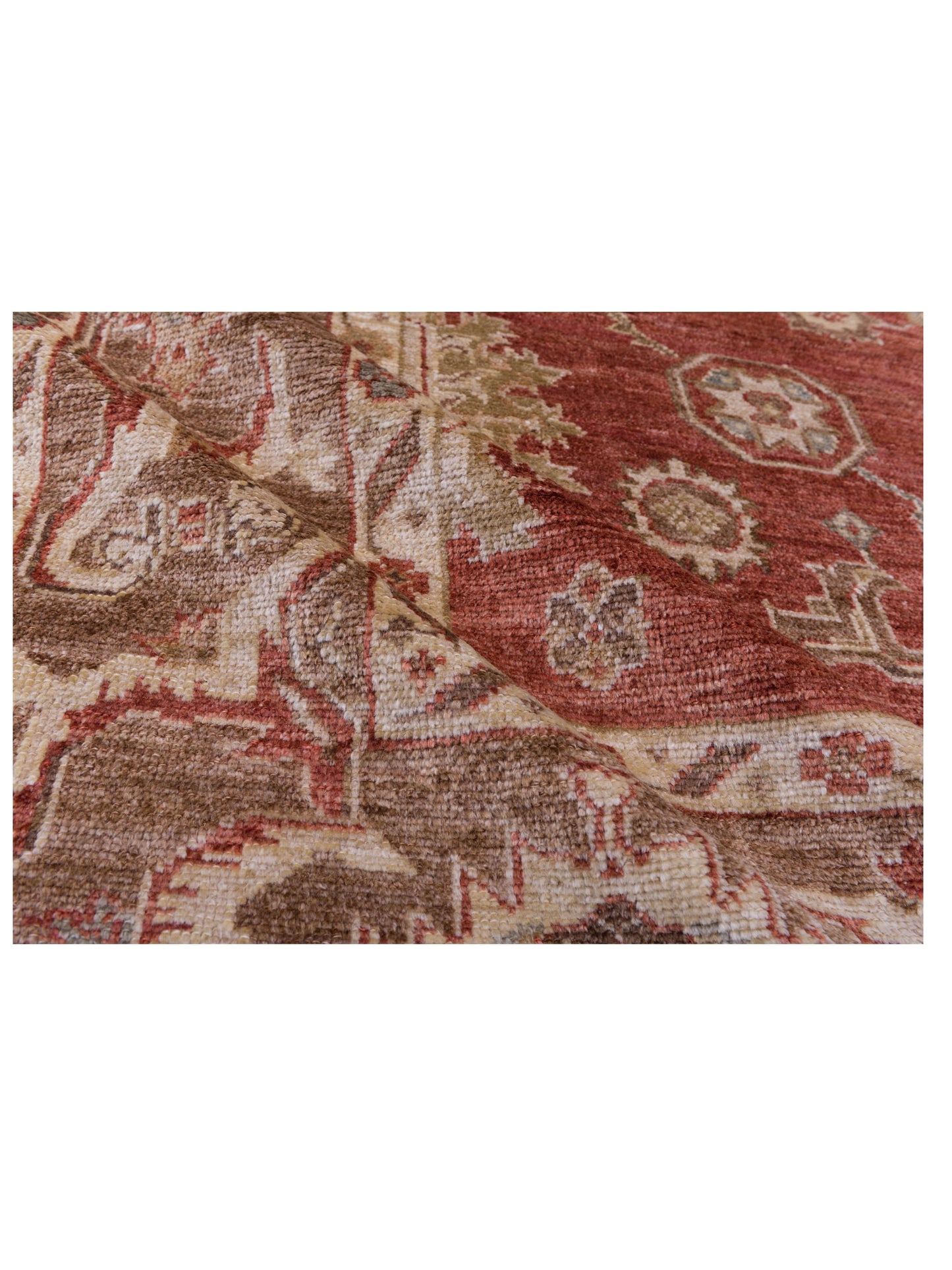 Angora Oushak 144522 Rust Rust Brown 8.3x10.3 Hand Knotted Rug