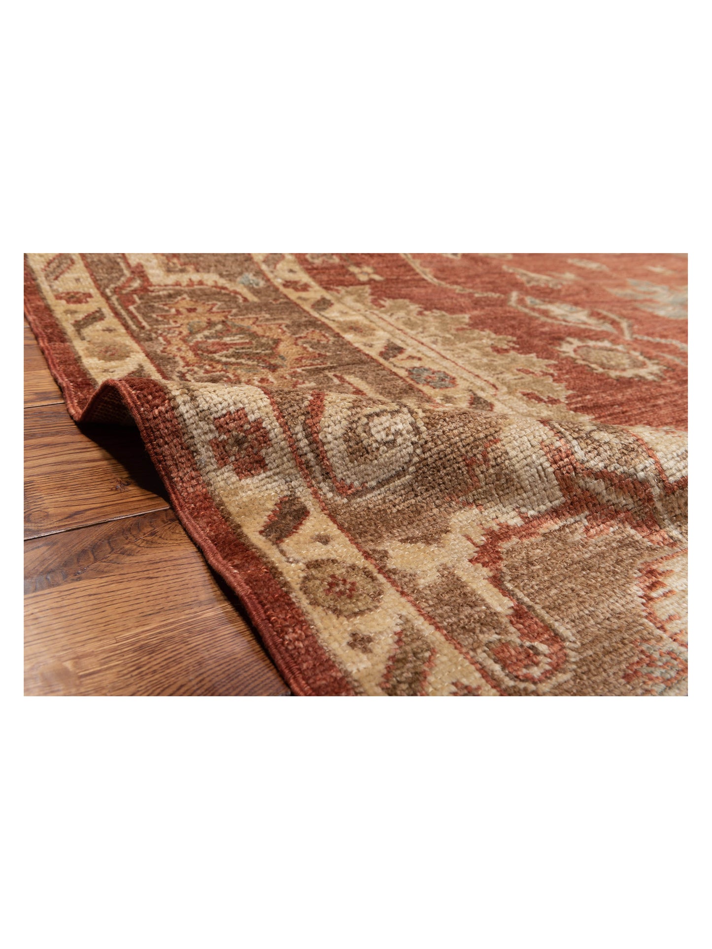 Angora Oushak 144522 Rust Rust Brown 8.3x10.3 Hand Knotted Rug
