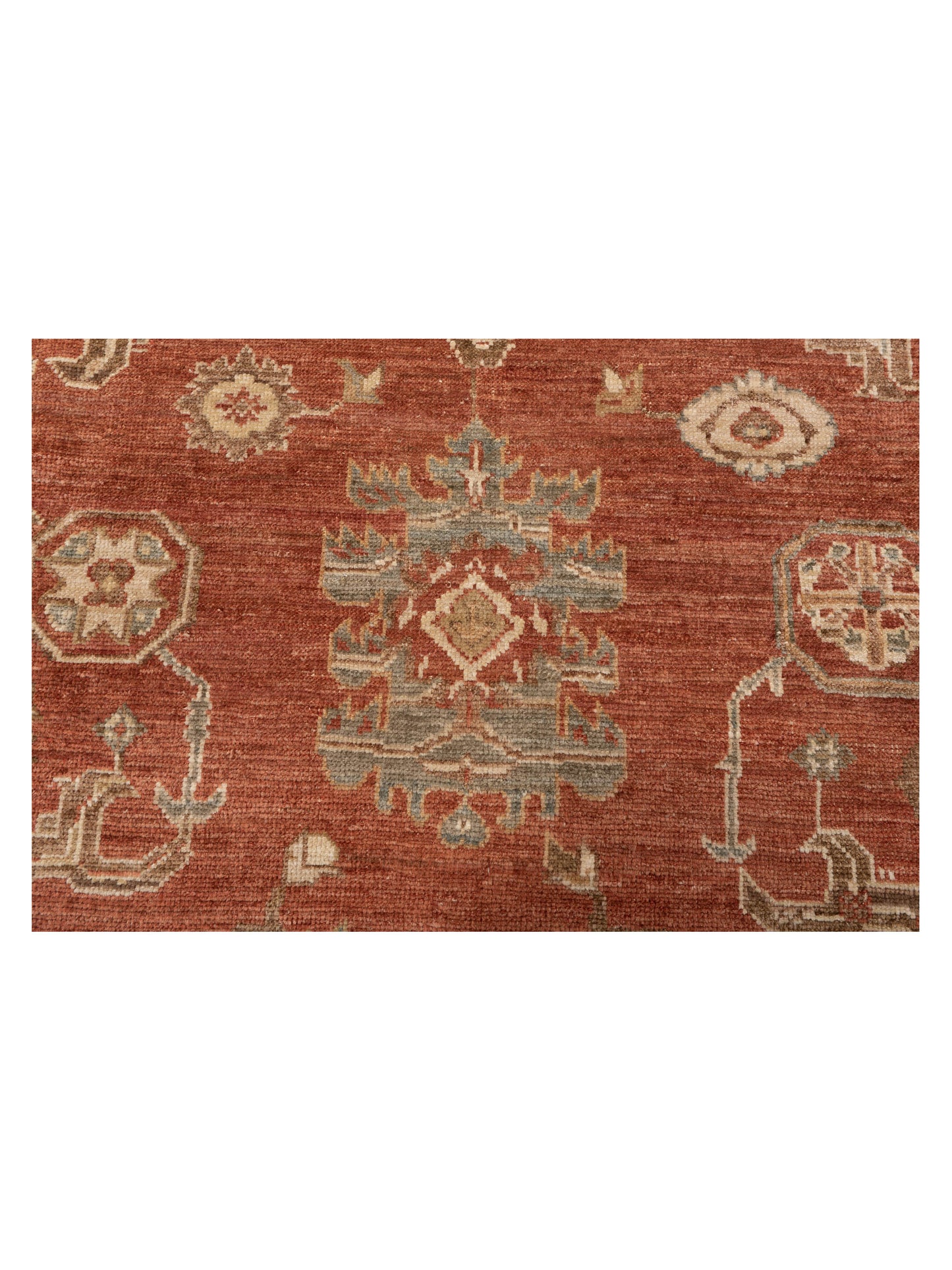 Angora Oushak 144522 Rust Rust Brown 8.3x10.3 Hand Knotted Rug