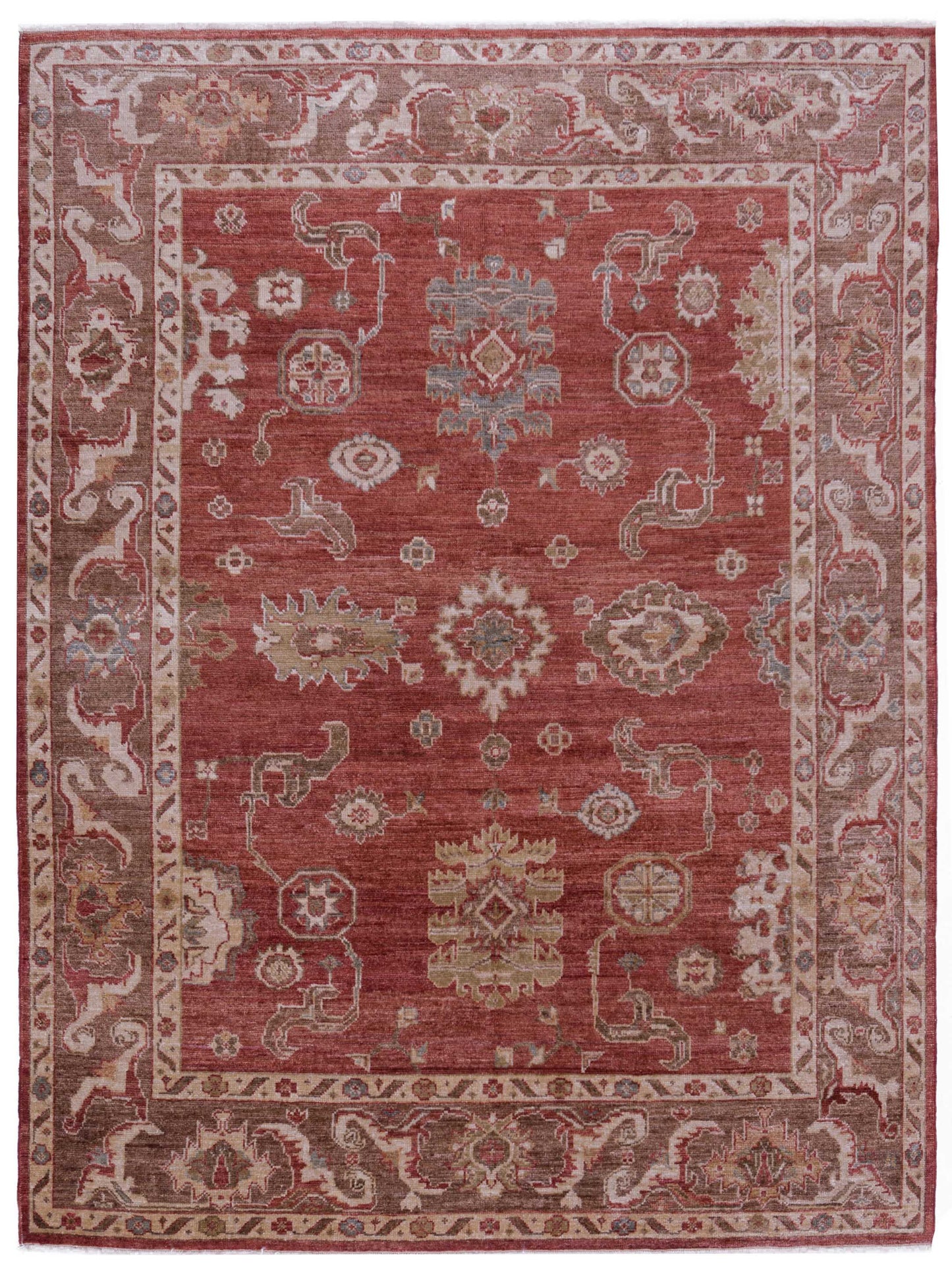 Anadol Angora Oushak Rust Rust Brown Traditional