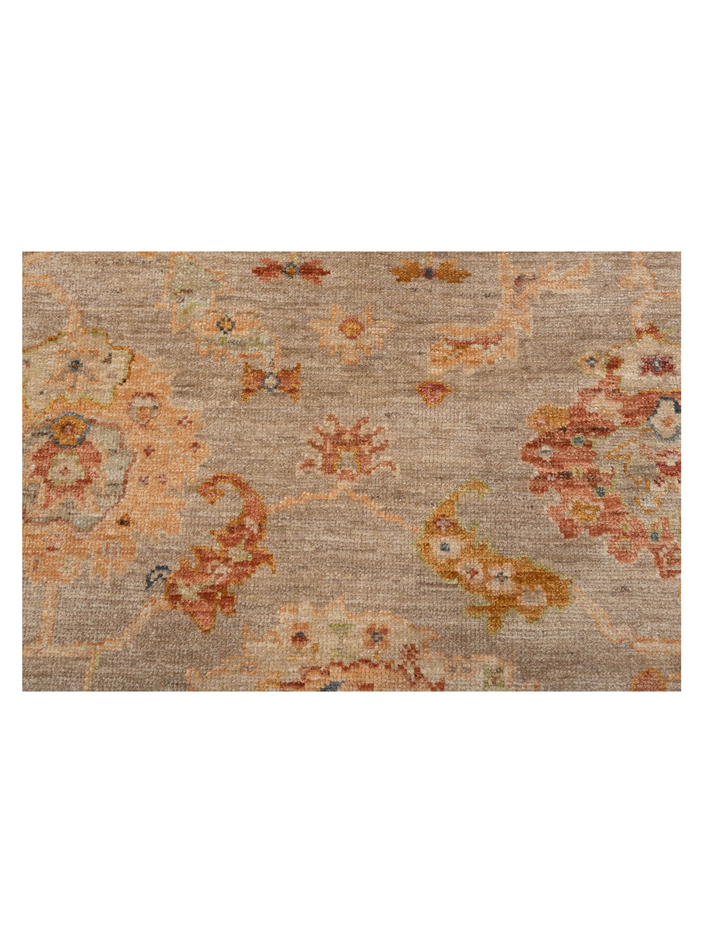 Angora Oushak 144584 Silver Mustard 6.3x12.10 Hand Knotted Rug