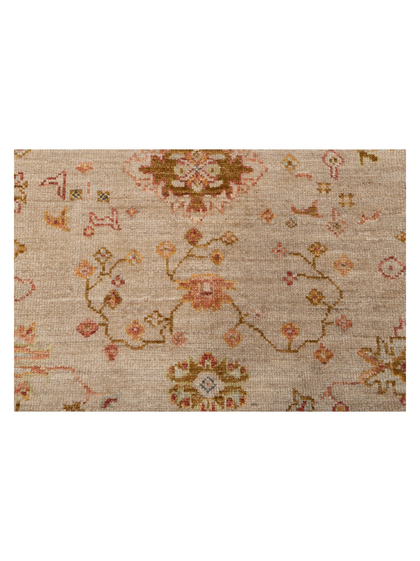 Angora Oushak 144588 Silver Red 6.3x13.10 Hand Knotted Rug