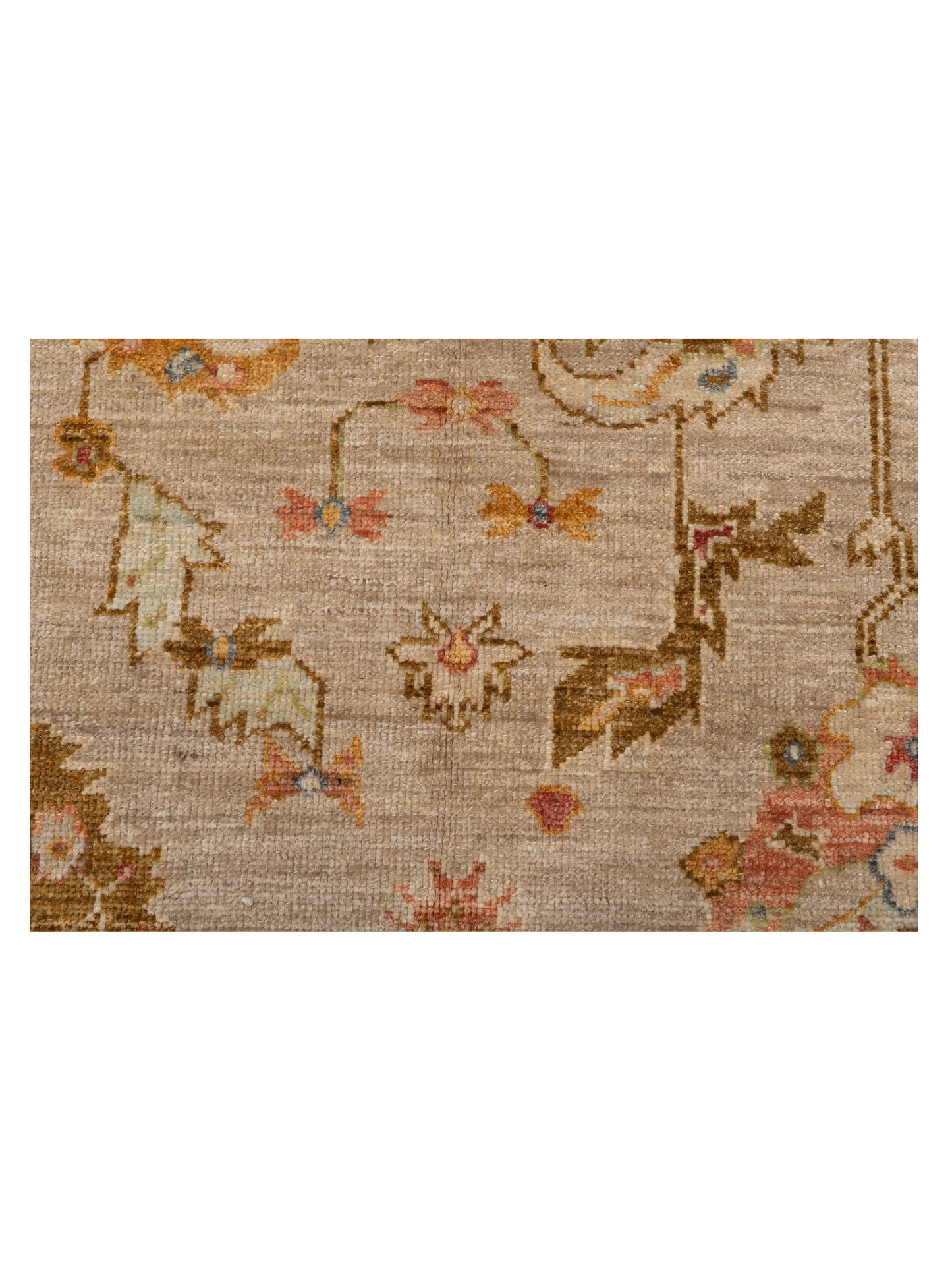 Angora Oushak 144592 Silver Mustard 6.3x12.6 Hand Knotted Rug