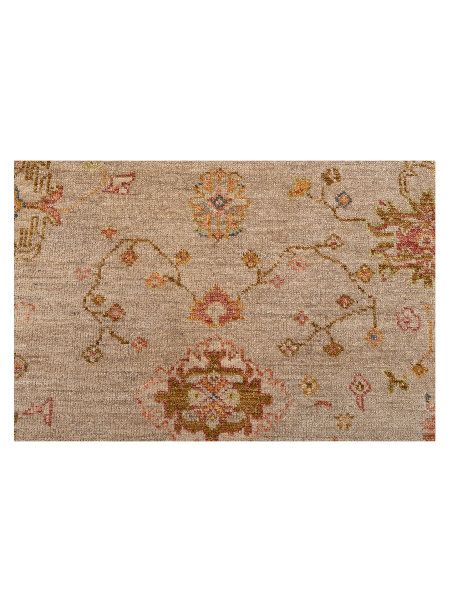Angora Oushak 144593 Silver Red 6.4x12.6 Hand Knotted Rug