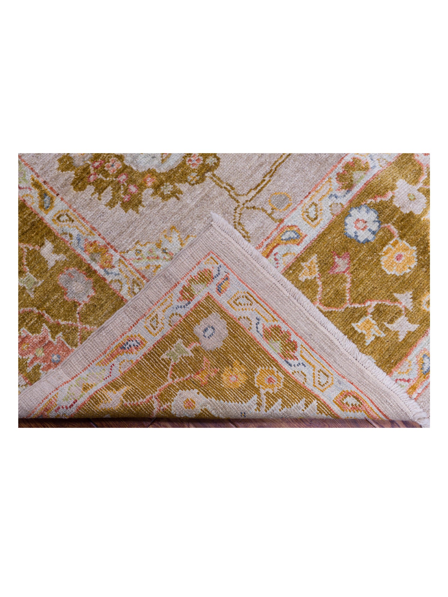 Angora Oushak 144624 Silver Mustard 8.3x10.3 Hand Knotted Rug