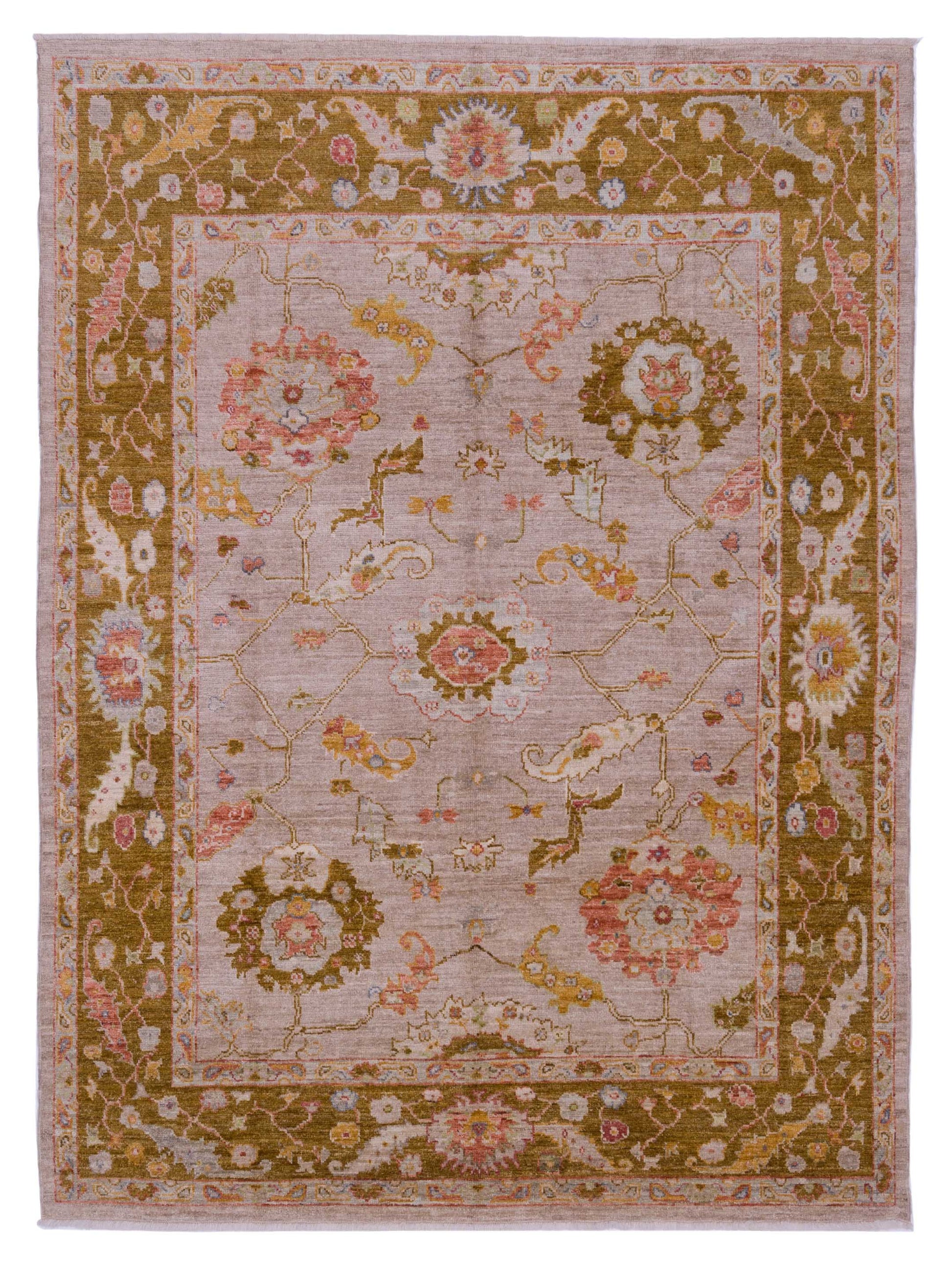 Anadol Angora Oushak  Silver Mustard Traditional