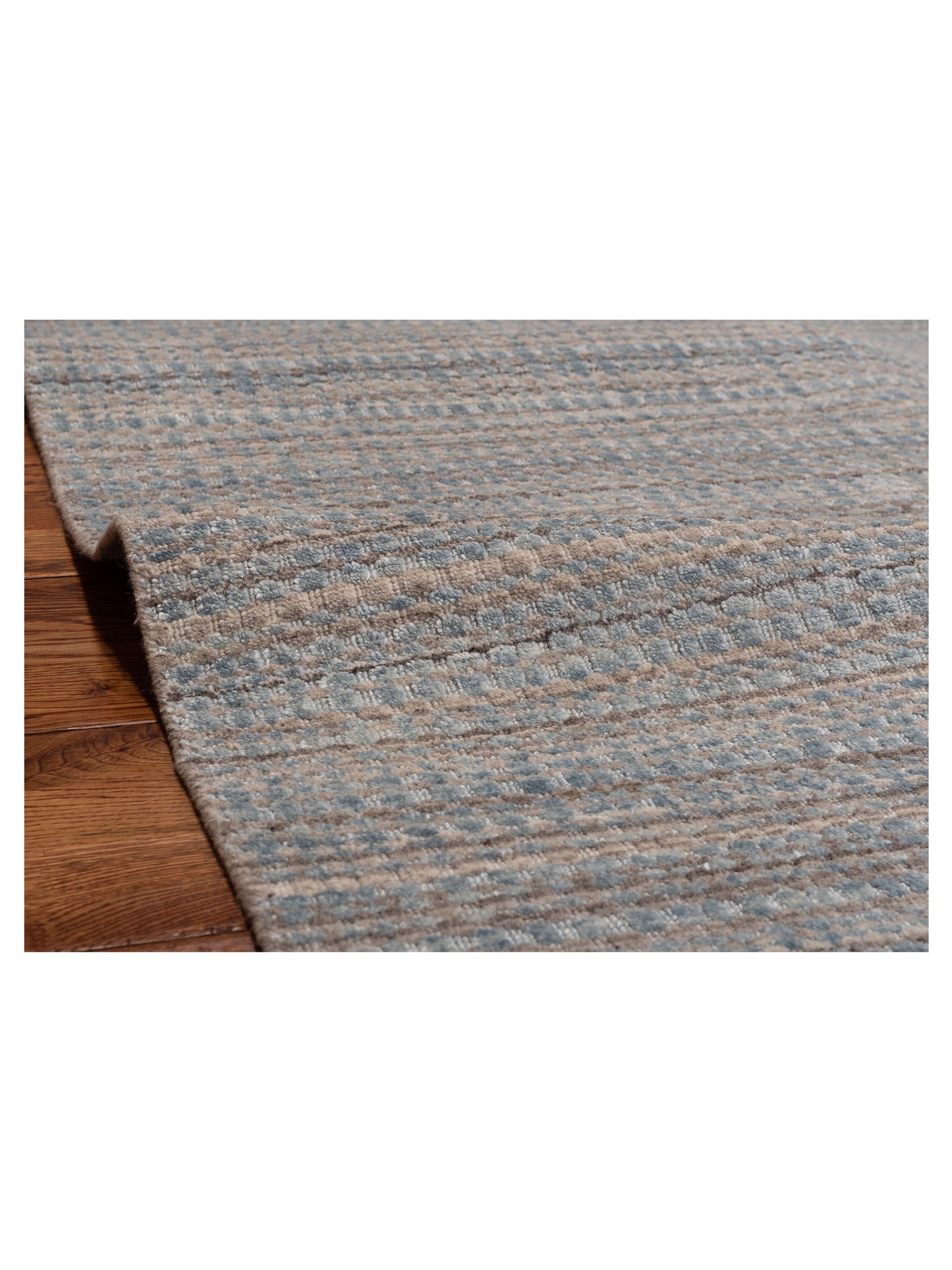 Himalayan 144743 Blue Brown 4.1x6.1 Hand Knotted Rug