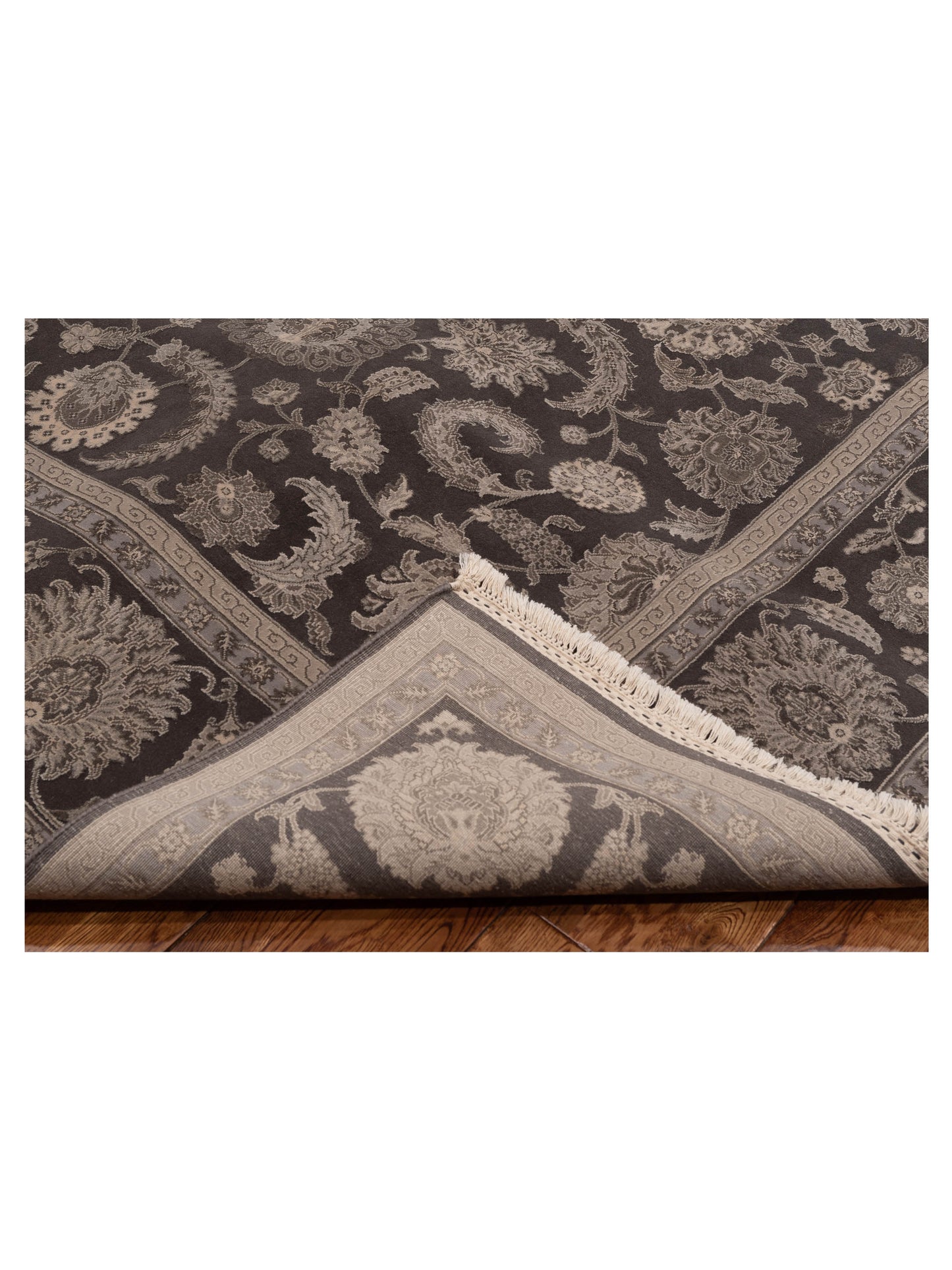 Imperial Silk 145052 Charcoal Charcoal 8.2x10.3 Hand Knotted Rug