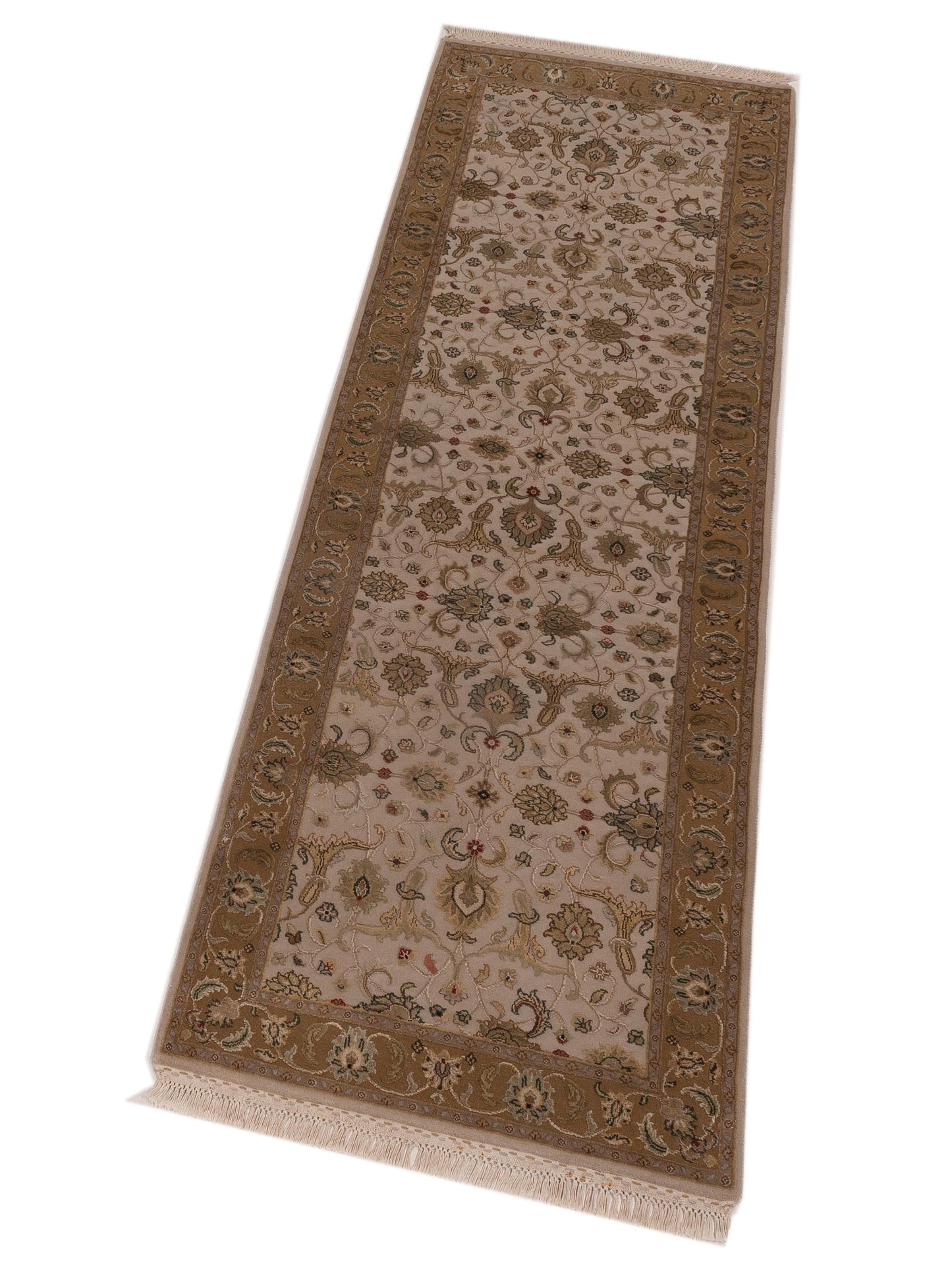 Imperial Silk 145075 Ivory Gold 2.7x8 Hand Knotted Rug