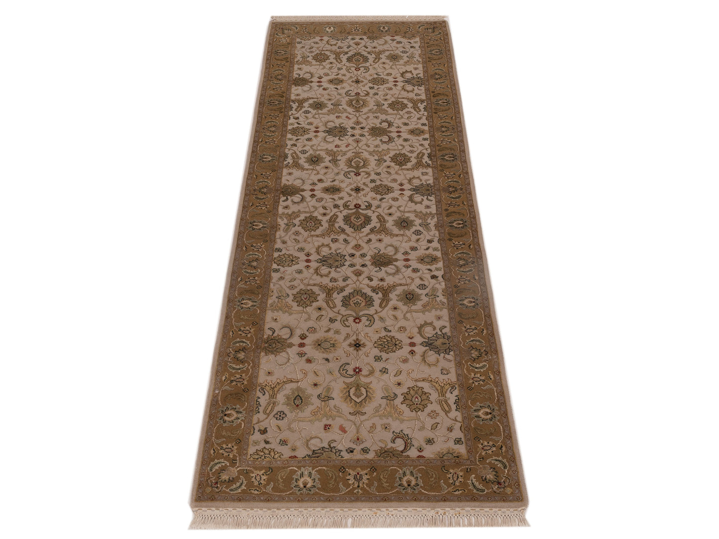 Imperial Silk 145075 Ivory Gold 2.7x8 Hand Knotted Rug