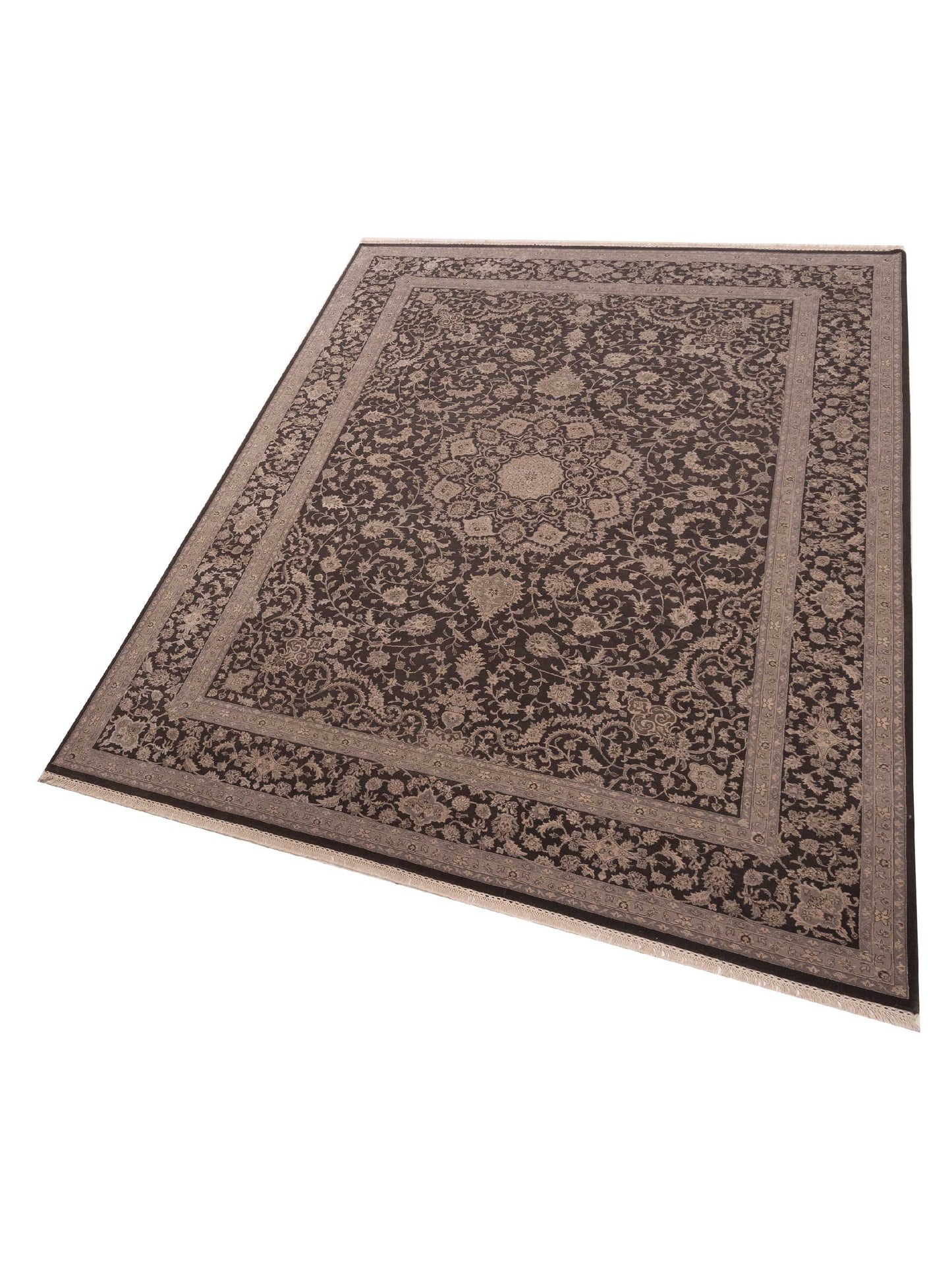 Imperial Silk 145105 Dark Gray 9.3x12.7 Hand Knotted Rug