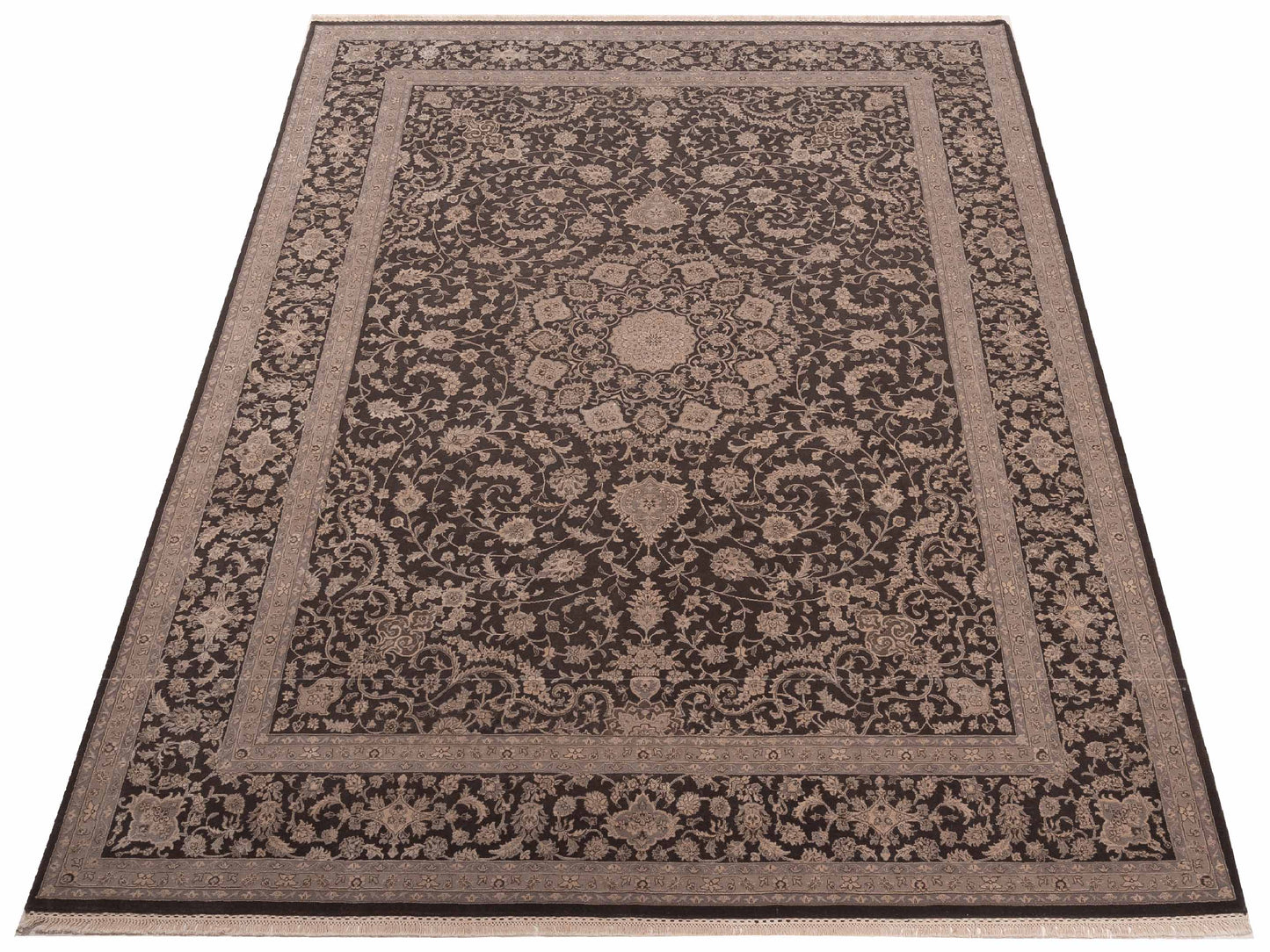 Imperial Silk 145105 Dark Gray 9.3x12.7 Hand Knotted Rug