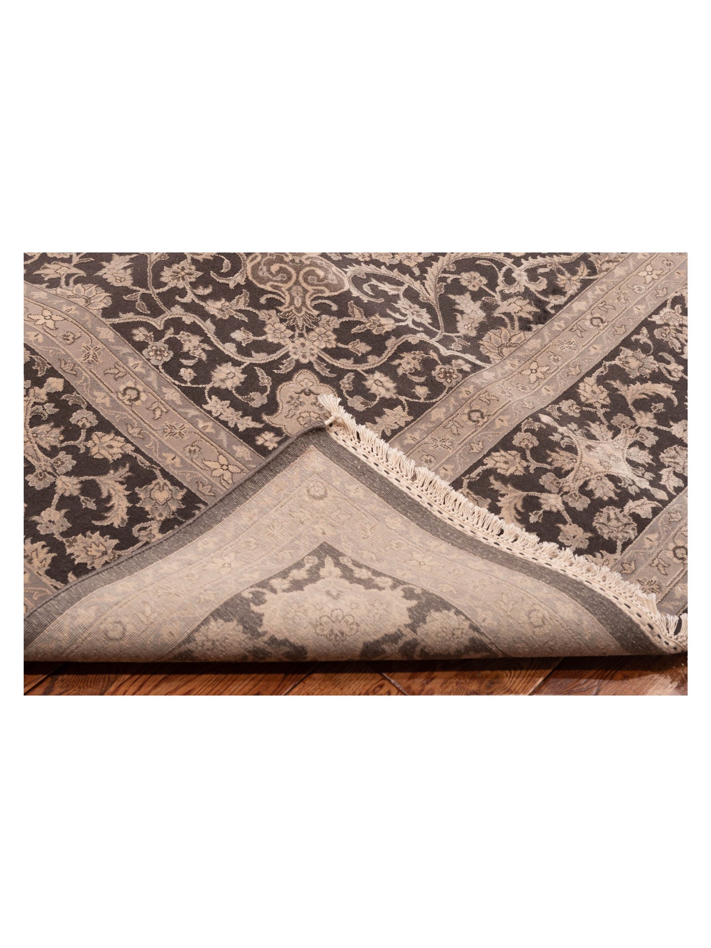 Imperial Silk 145105 Dark Gray 9.3x12.7 Hand Knotted Rug