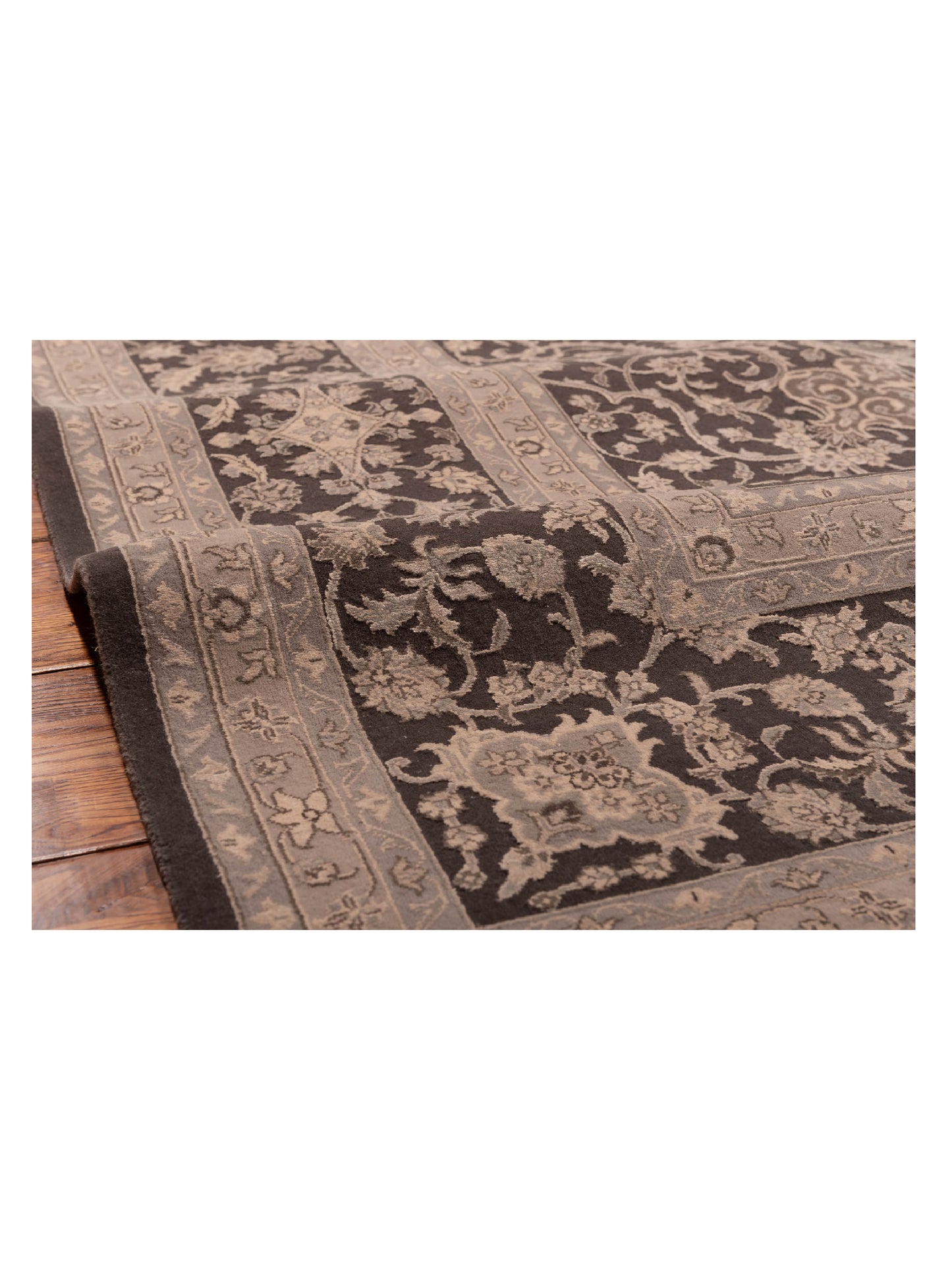 Imperial Silk 145105 Dark Gray 9.3x12.7 Hand Knotted Rug
