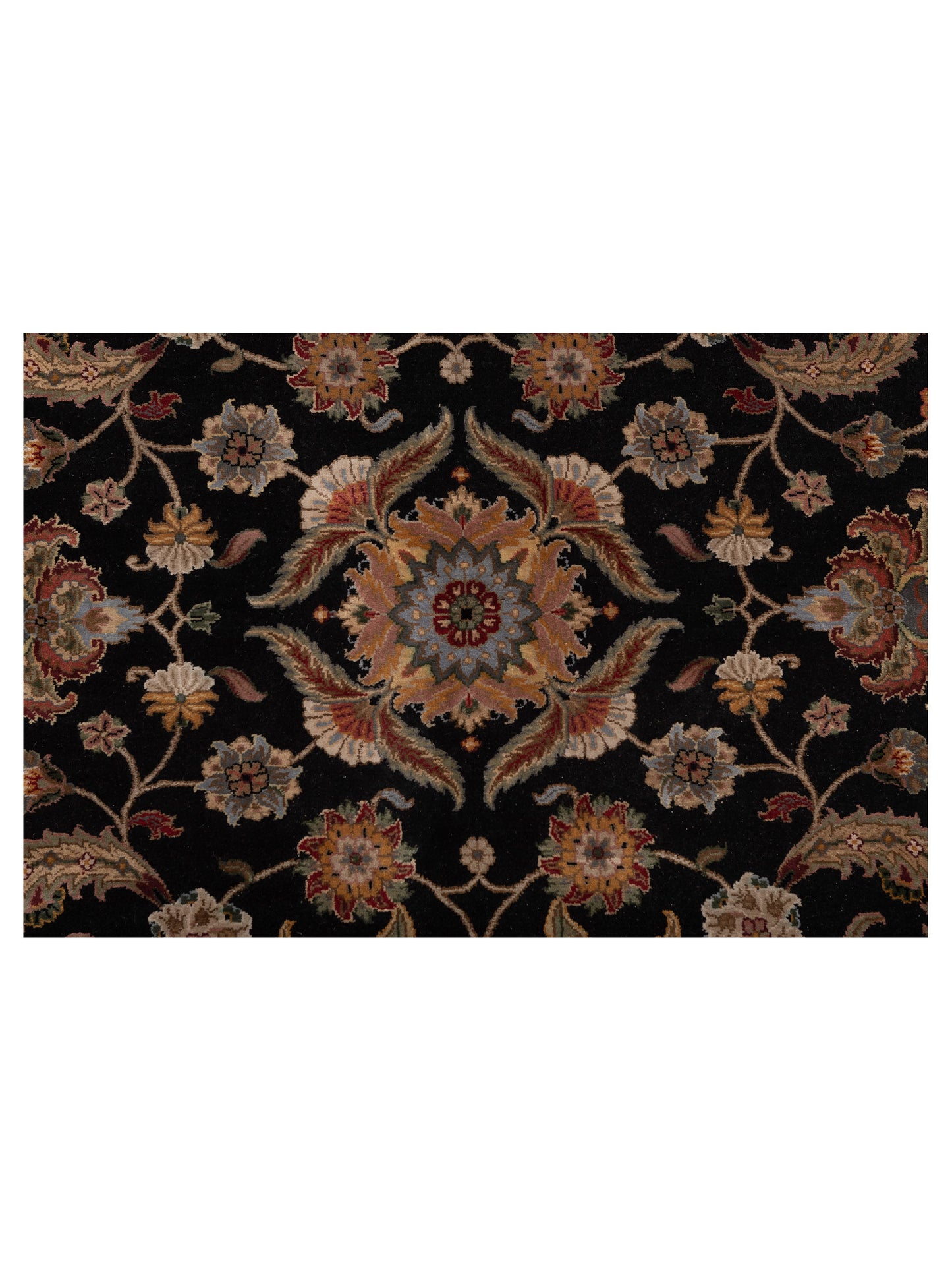 Imperial Silk 145107 Black Red 8.1x10 Hand Knotted Rug