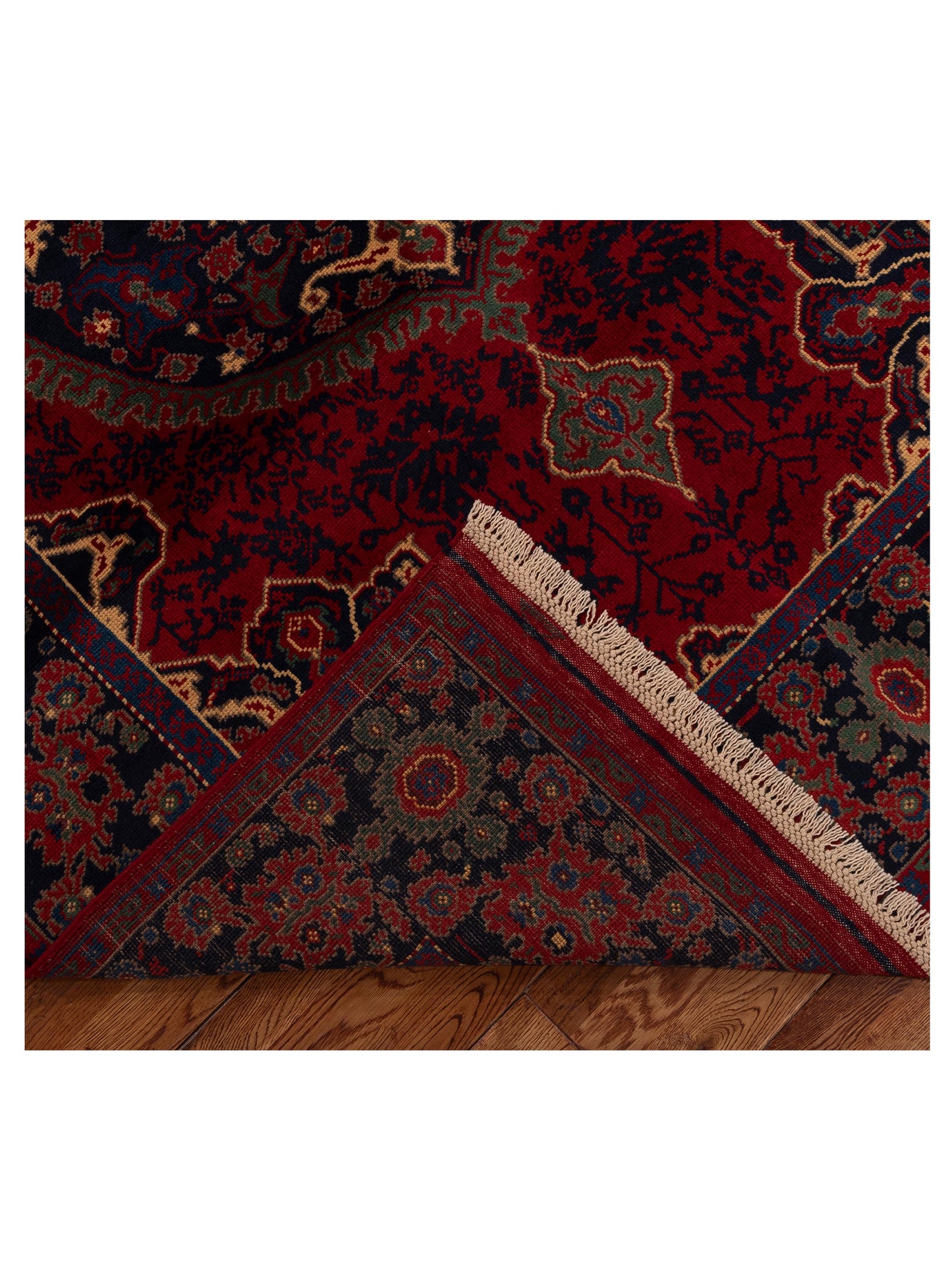 Turkish Shirwan 145119 Red Navy 5.9x8.4 Hand Knotted Rug