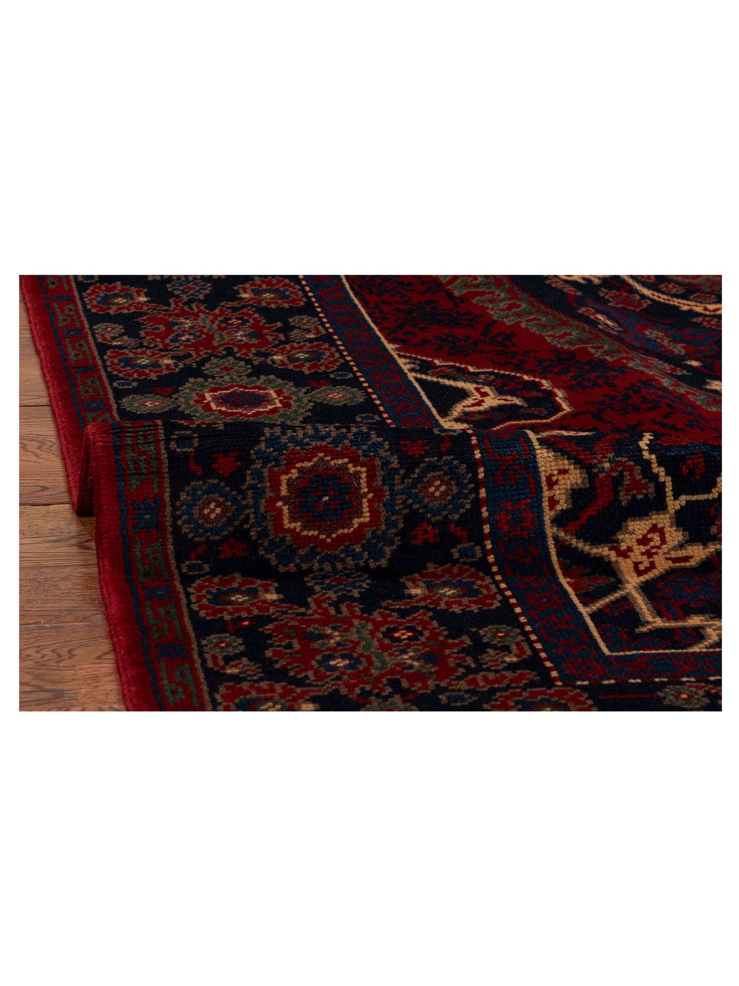 Turkish Shirwan 145119 Red Navy 5.9x8.4 Hand Knotted Rug