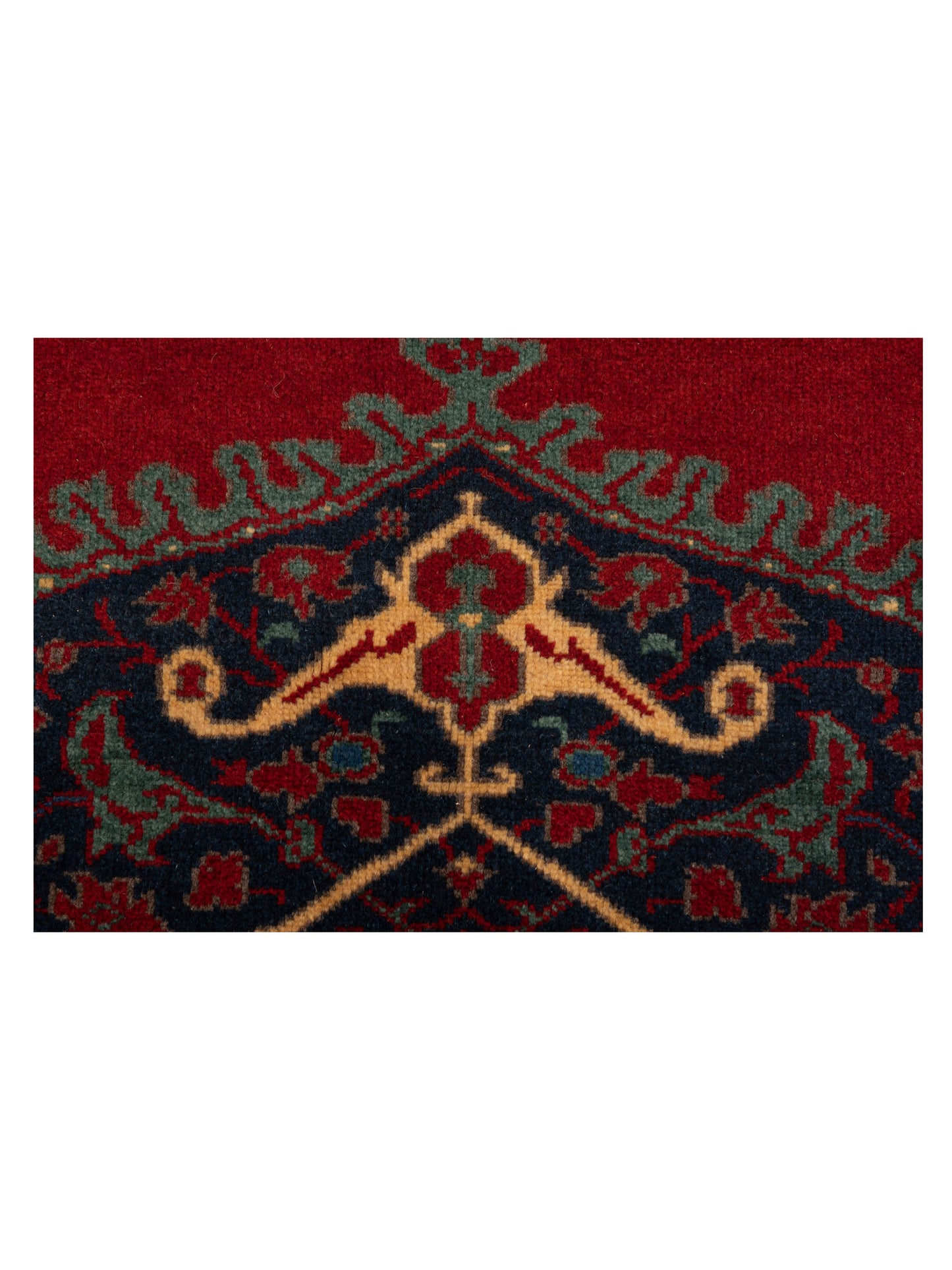 Turkish Shirwan 145124 Red Navy 6.7x9 Hand Knotted Rug