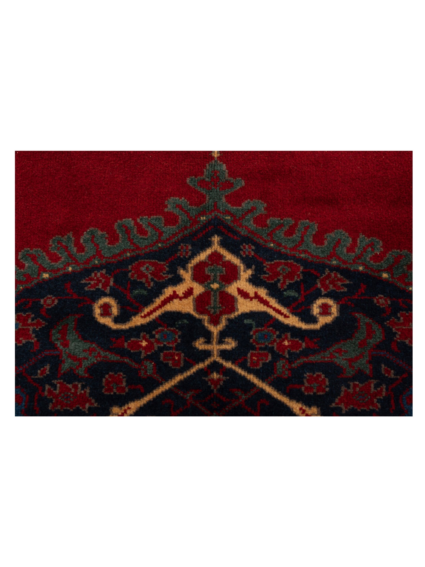 Turkish Shirwan 145125 Red Navy 6.7x9 Hand Knotted Rug