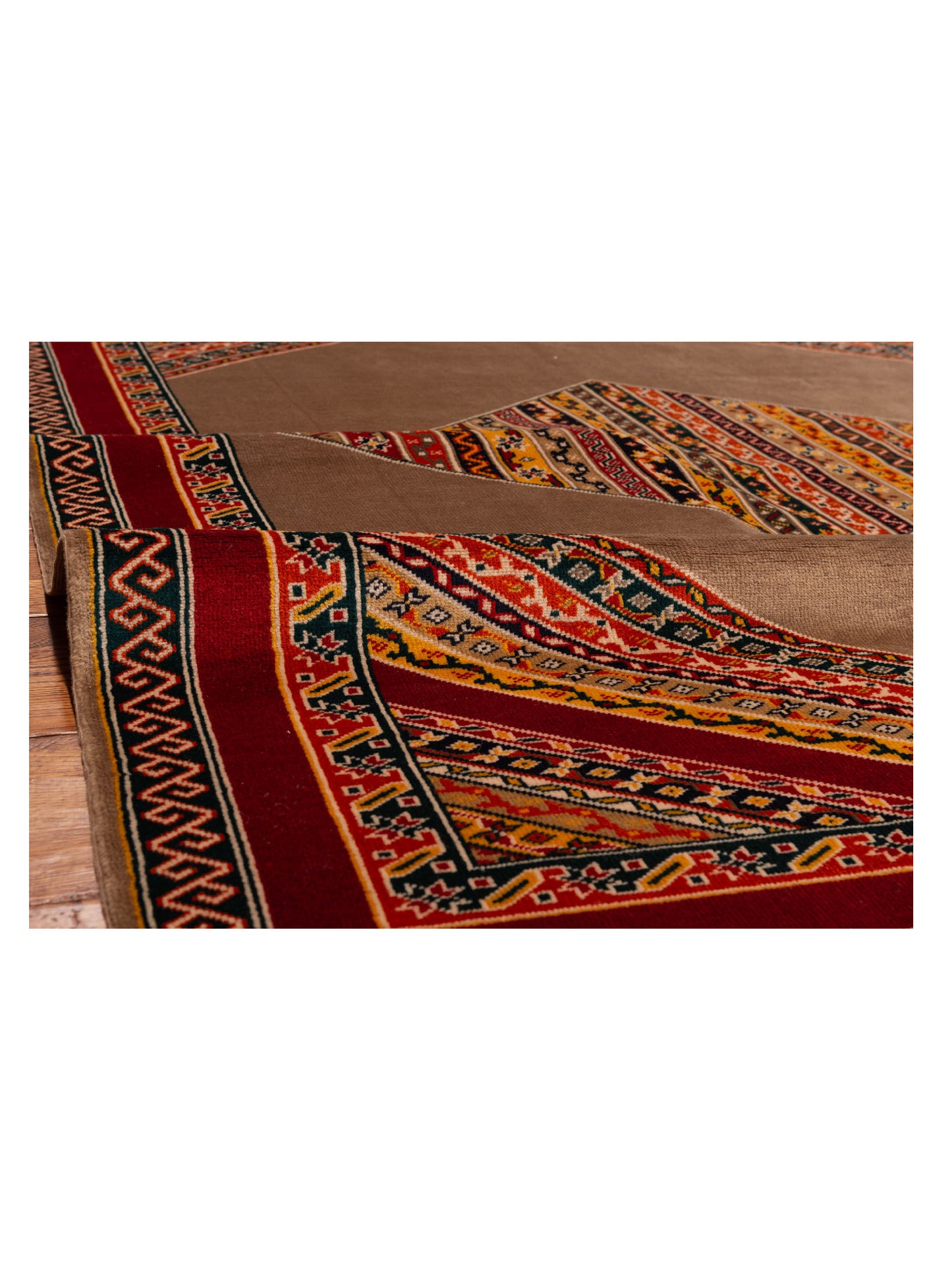 Shawl 145131 Brown Red 5.7x7.7 Hand Knotted Rug