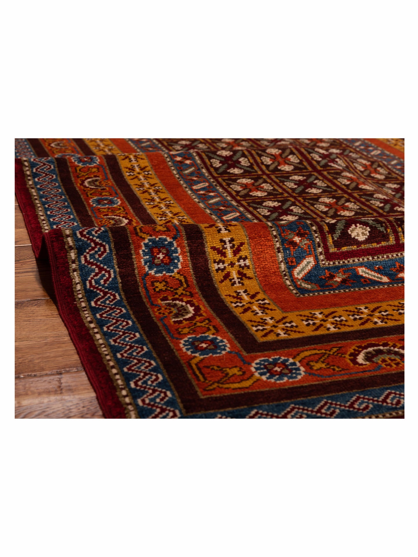 Shawl 145145 Multi 4.1x6.4 Hand Knotted Rug
